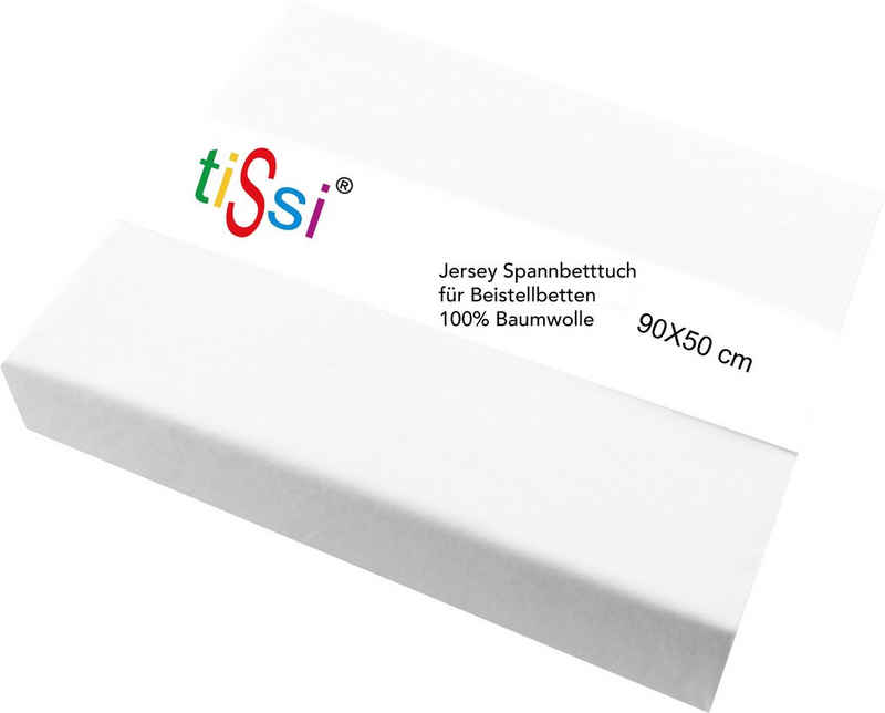 Spannbettlaken Maxi, tiSsi®, Jersey, Gummizug: rundum, (1 Stück), für Beistellbetten