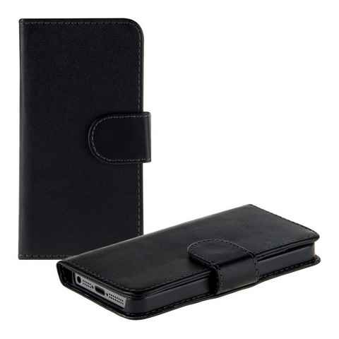 kwmobile Handyhülle Wallet Case Hülle für Apple iPhone SE (1.Gen 2016) / 5 / 5S, Cover Flip Tasche mit Kartenfach