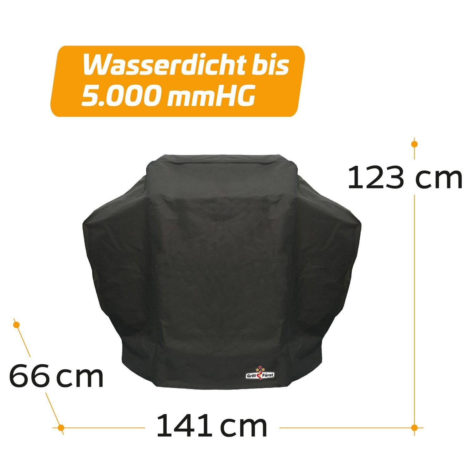 Grillfürst Grillabdeckhaube Grillfürst Abdeckhaube / Schutzhülle 141 x 66 x 123 cm für Broil King Monarch 390, 340, 320 / Rösle Videro G4 / Landmann Triton 4, Triton 3 / Napoleon Rogue 425 und SE, Rogue 365, Triumph 495 /Outdoorchef Dualchef 315 G, 325 G, S 325 G