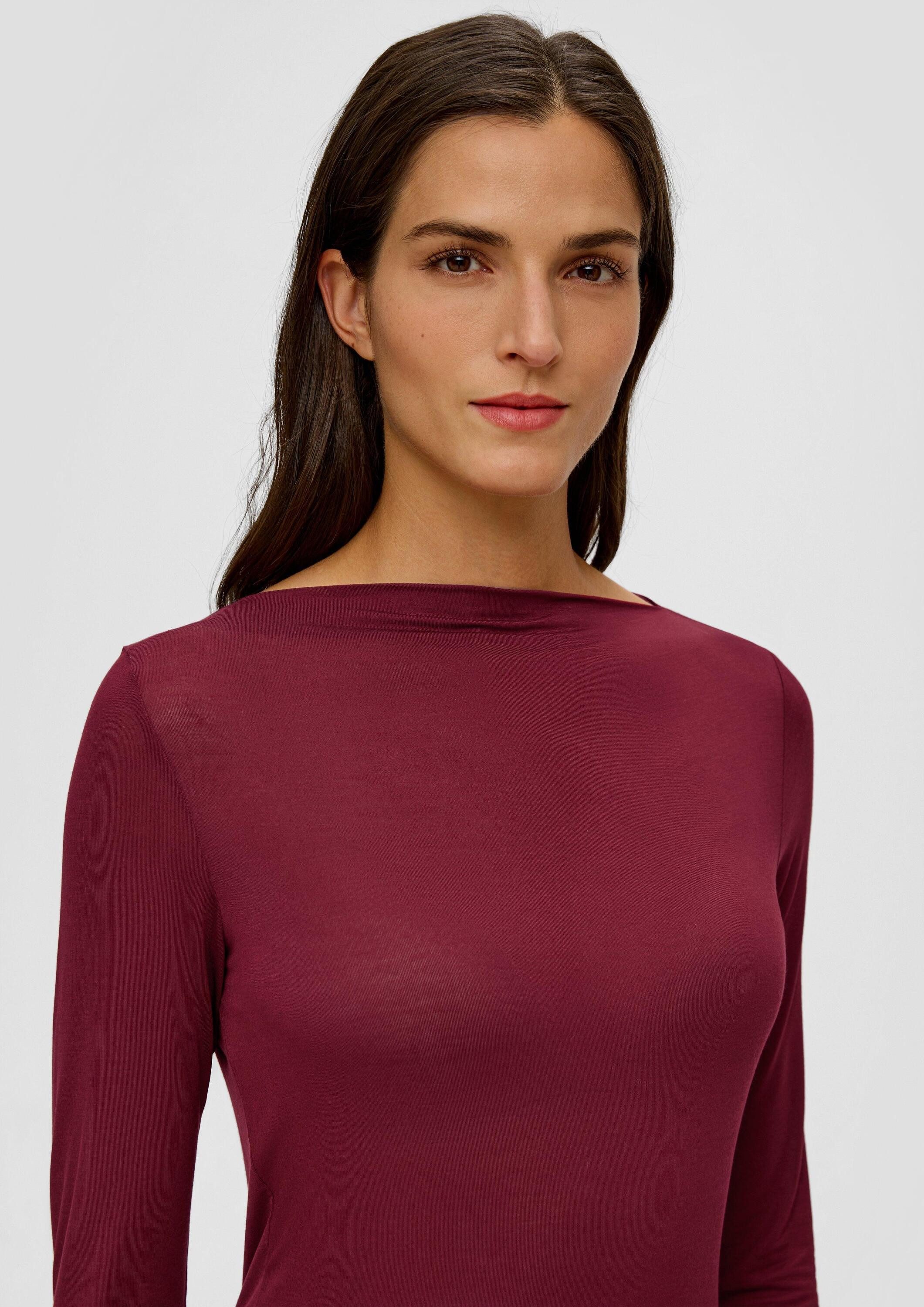 s.Oliver Langarmshirt T-Shirt Leicht durscheinendes Longsleeve