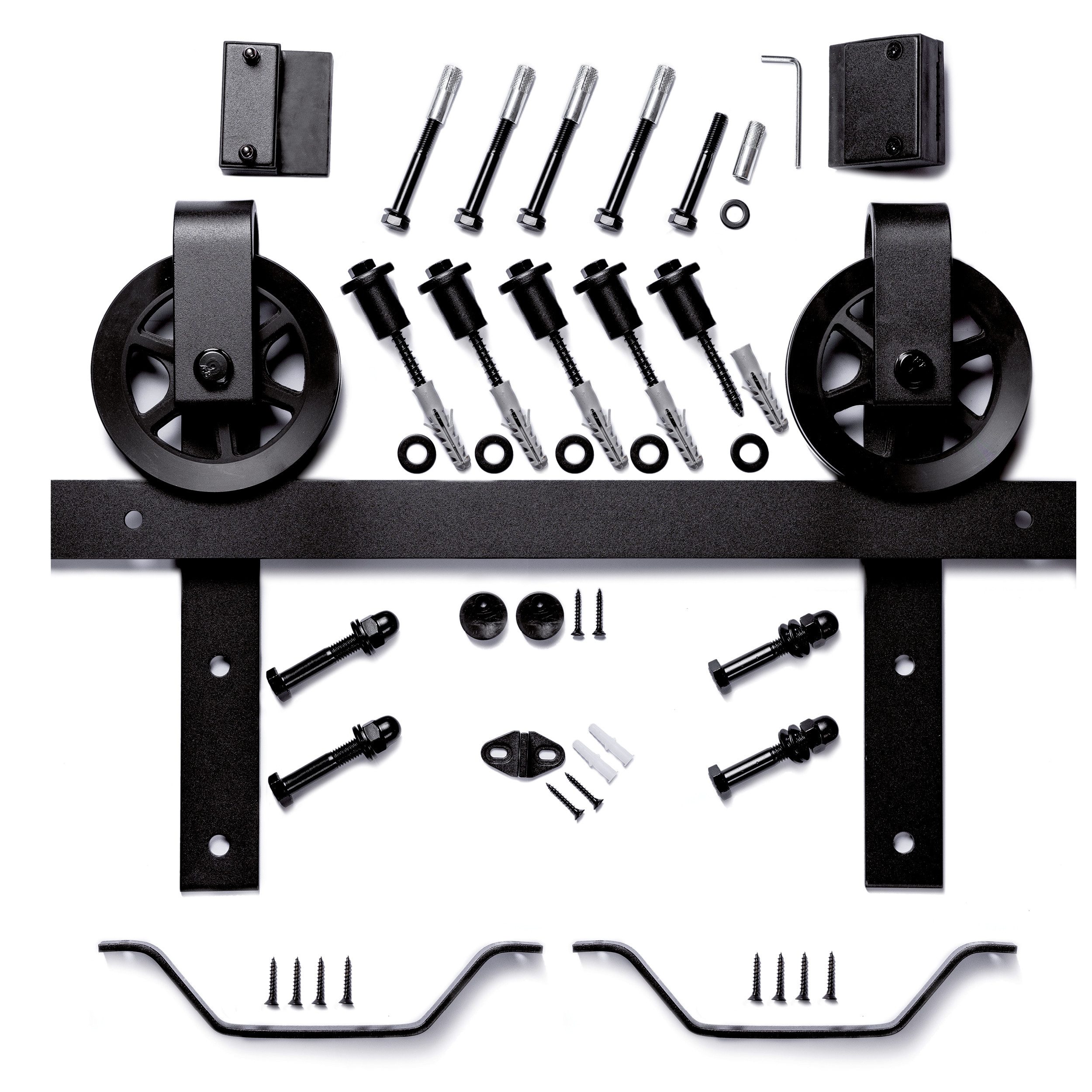 INDO Türbeschlag Schiebetür mit Schrauben Laufschiene Komplett-Set (50 Teil günstig online kaufen