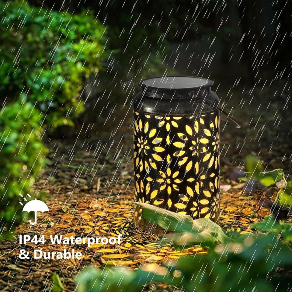 EVERY LED Solarleuchte Solarlampe Tischlampe Außen 2er Set, LED fest integriert, Warmweiß, IP44, Hängend