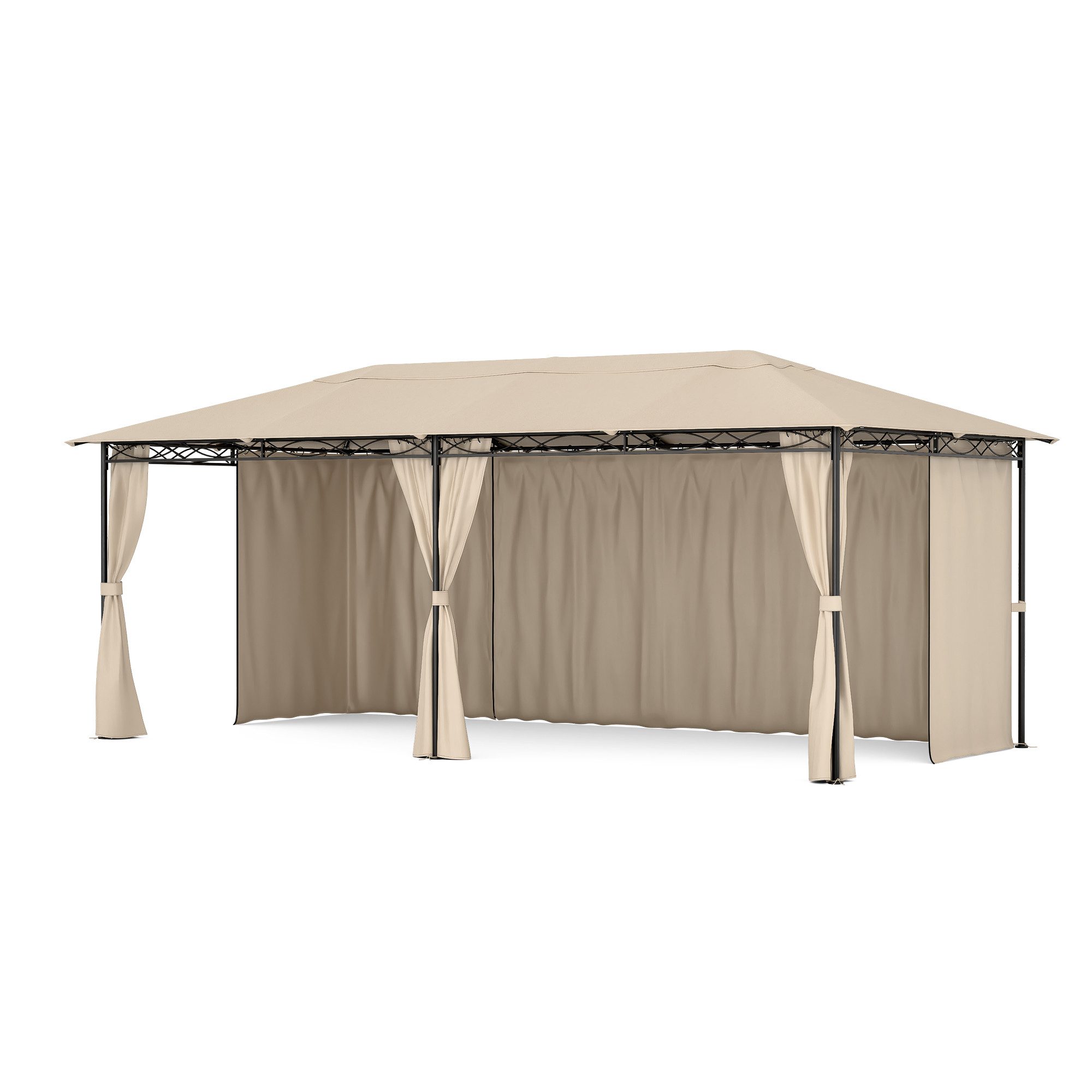 blumfeldt Pavillon Mondo, (Set), Pergola 3x6m pulverbeschichtet wetterfest Garten