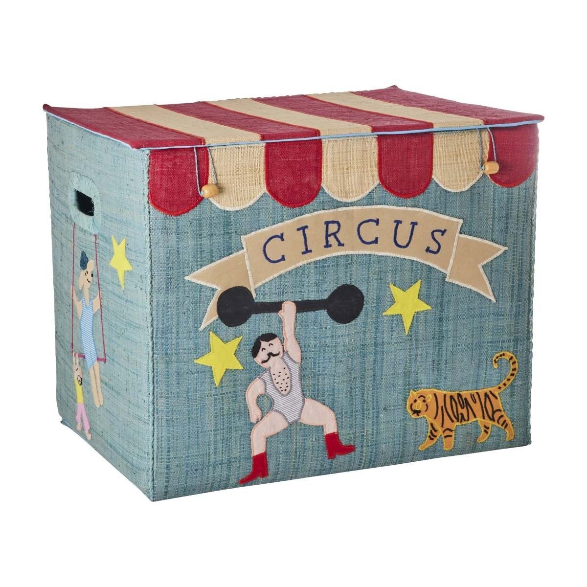 rice Aufbewahrungskorb Aufbewahrungsbox Zirkus faltbar Raffia groß mit Deckel