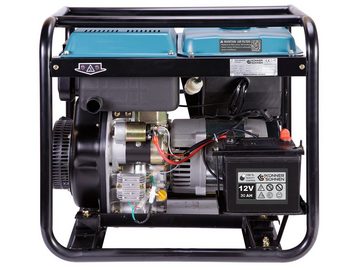 Könner & Söhnen Stromerzeuger KS 8100HDE-1/3 ATSR, 6,50 in kW, (4-Takt Diesel Stromerzeuger 14PS mit Vorwärmer, 1-tlg., Automatischer Spannungsregler, 6500/5300 Watt), 1x16A(400V)/1x32A(230V) für privaten und gewerblichen Gebrauch