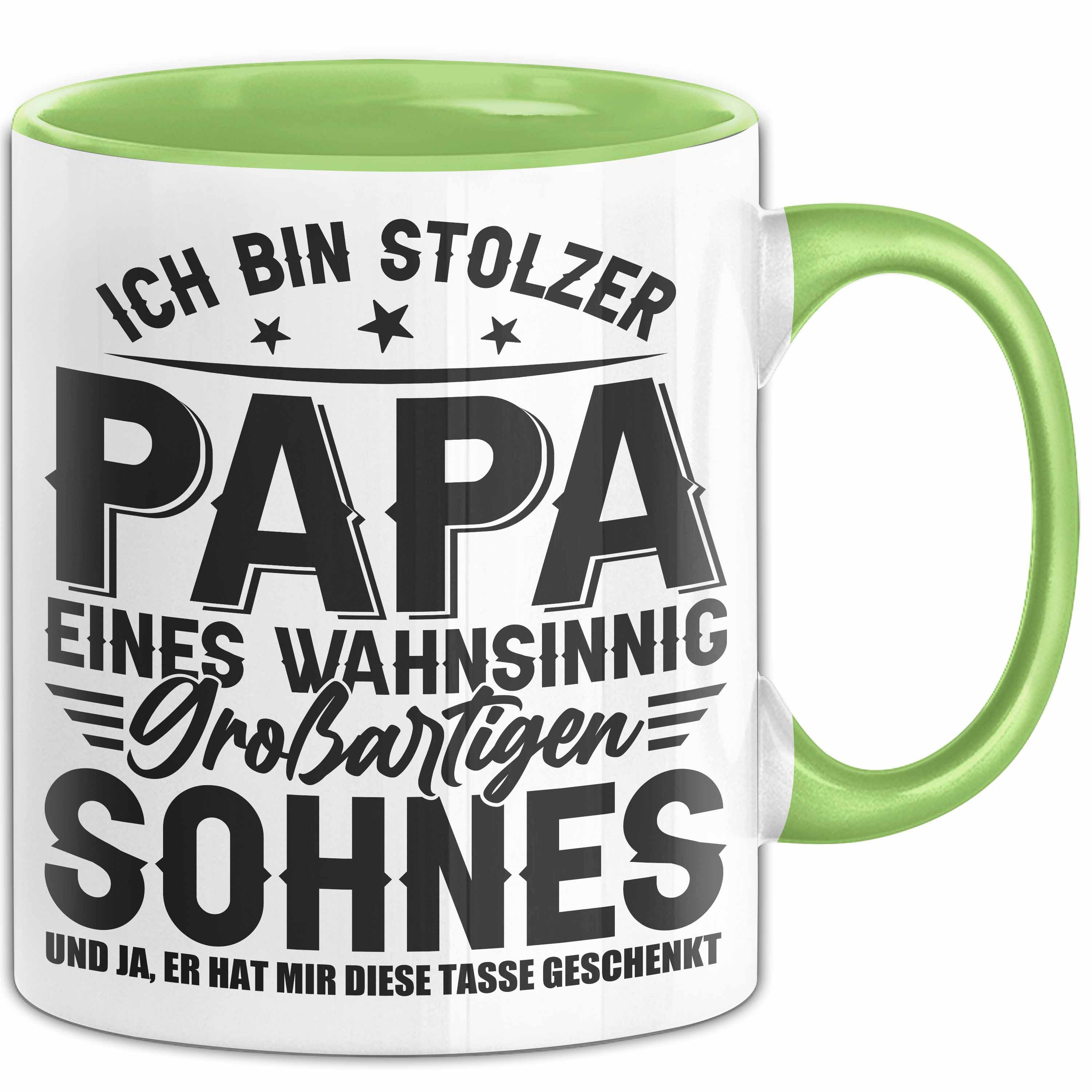 Tasse Papa Tasse Geschenk Ich Bin Stolzer Papa Eines Großartigen Sohnes Gesc