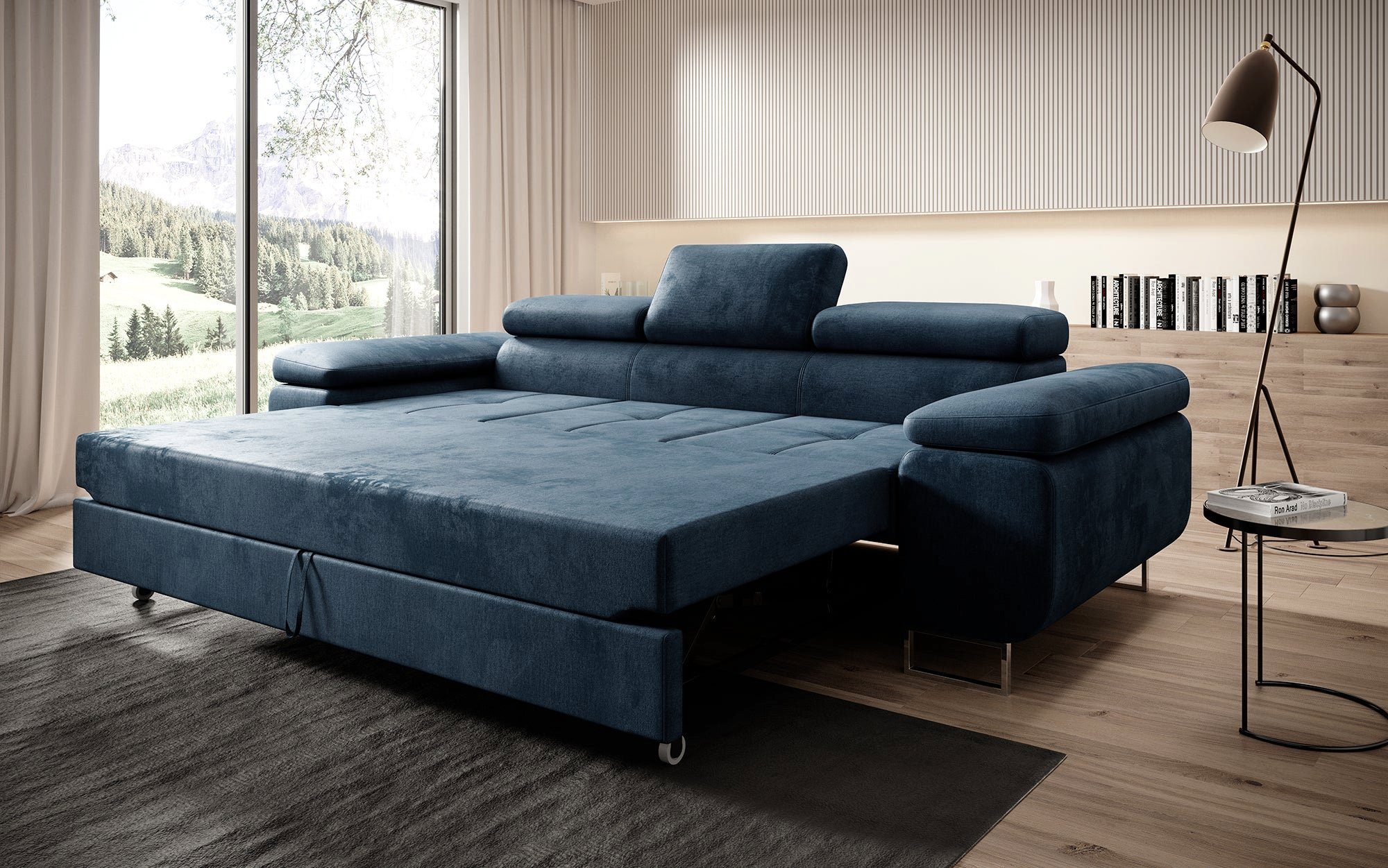 Baidani Sofa Siera mit Schlaffunktion (Samt)