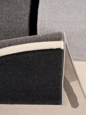 Teppich »Kjer«, my home, rechteckig, Höhe 18 mm, mit handgearbeitetem Konturenschnitt, 3D-Design, flacher Teppich, Kurzflor, Weich, Pflegeleicht, Elegant, idealer Teppich für Wohnzimmer, Schlafzimmer, Esszimmer