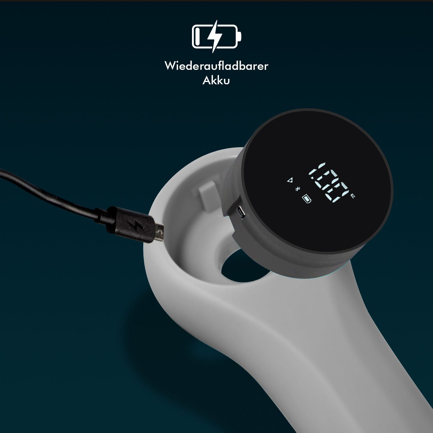 AsVIVA Hantel-Set Gymnastikhantel MOVE-IT KH3 Hantel App Kalorienzähler Bluetooth, 1 Smart Zeit- AsVIVA kompatibel, kg, & Fitness Bluetooth 2er-Set