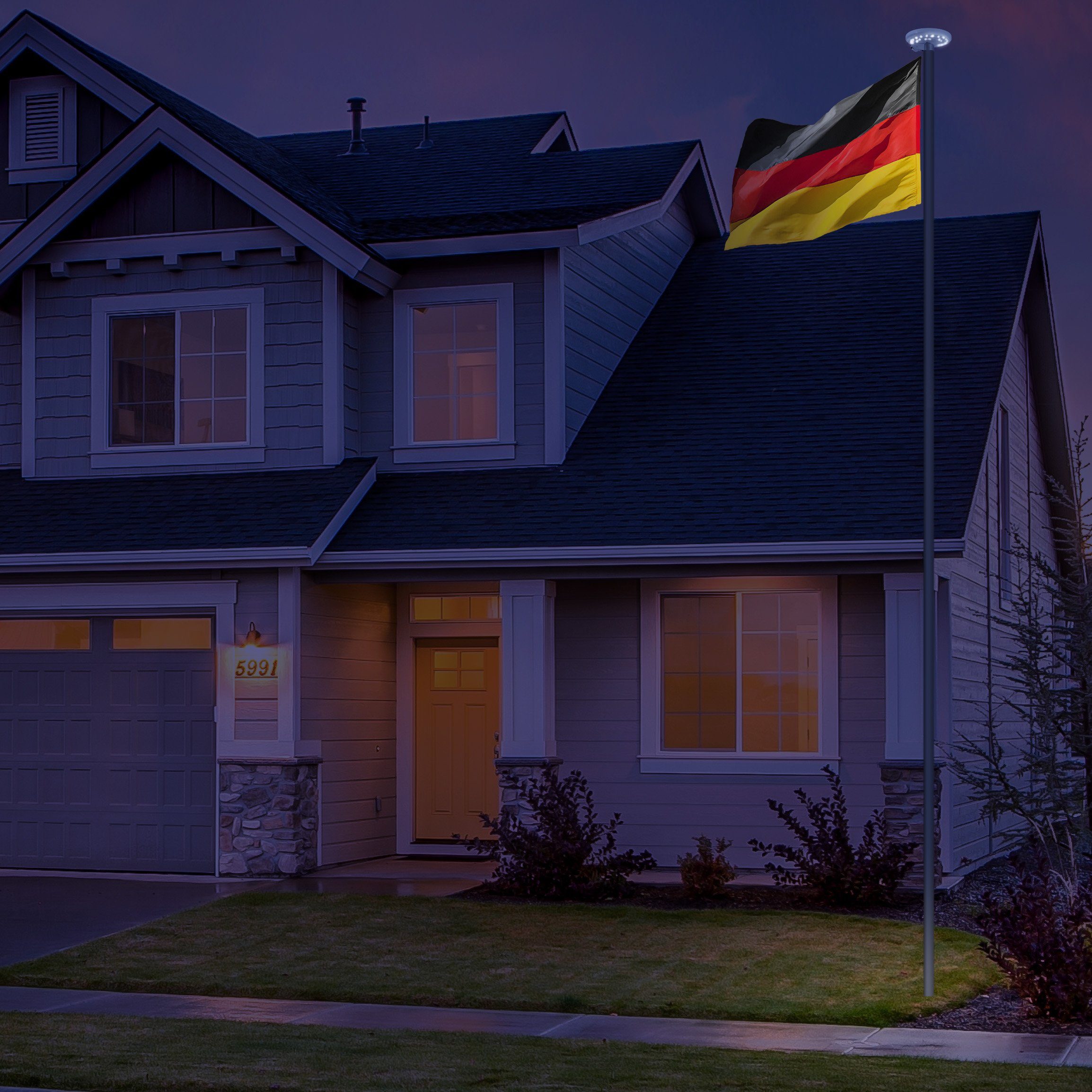 BRUBAKER LED Solarleuchte Fahnenmast Solar Licht günstig online kaufen