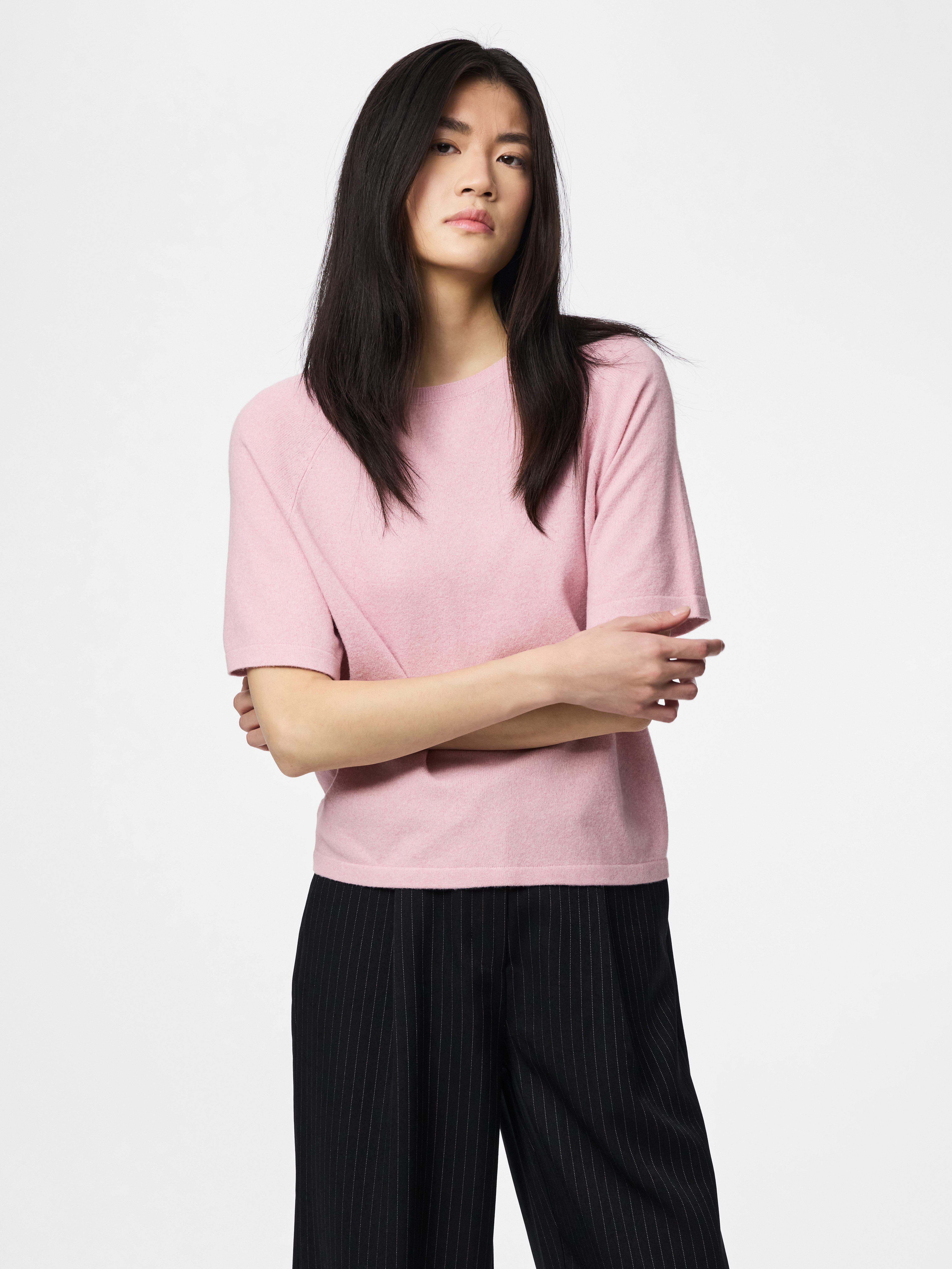 pieces Kurzarmpullover PCBREE SS O-NECK KNIT NOOS BC Materialmix, regular f günstig online kaufen