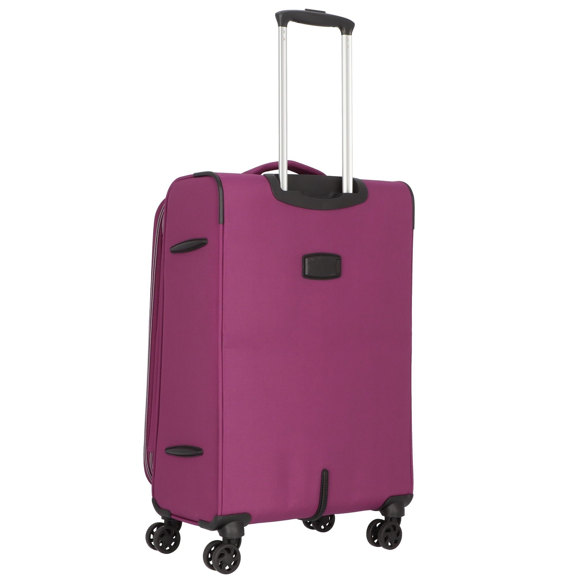 Travel Trolleyset Rollen, Polyester purple tlg), (3-teilig, 4 D&N 3 Line 9204,