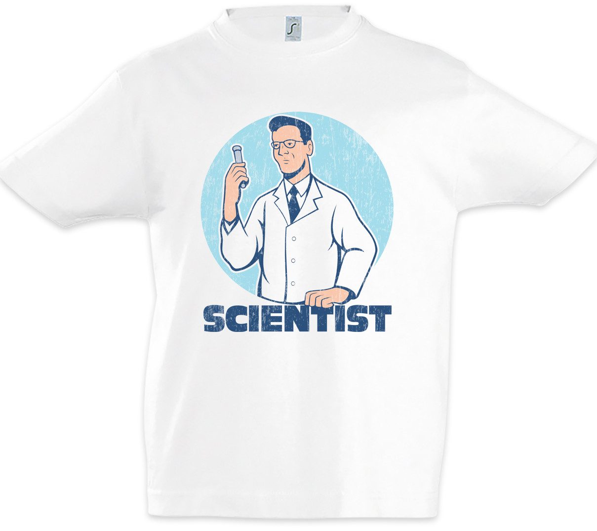 Print-Shirt Scientist IV Kinder T-Shirt Wissenschaft Wissenschaftler Professor