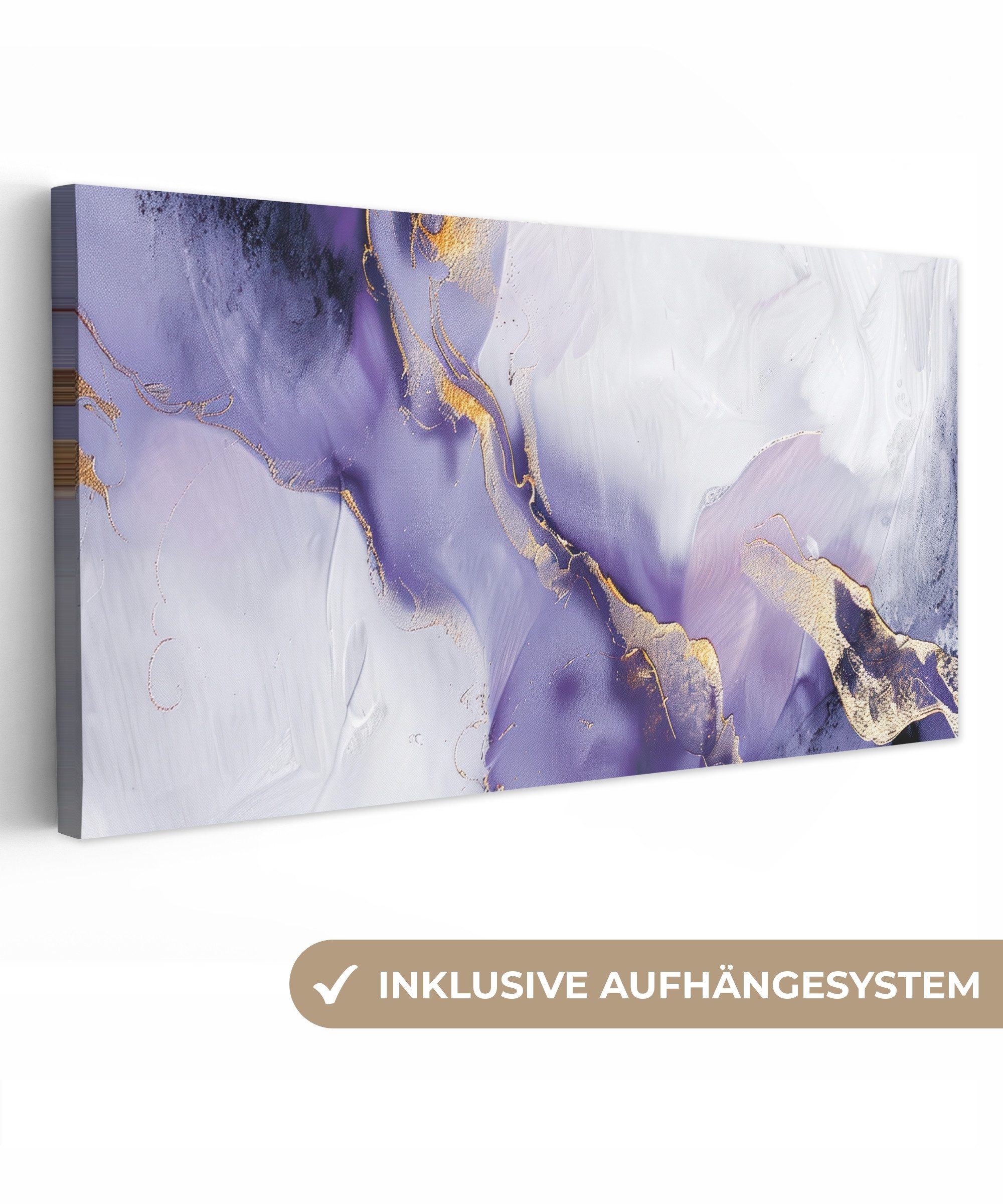 OneMillionCanvasses® Leinwandbild Panorama Lila - Modern günstig online kaufen