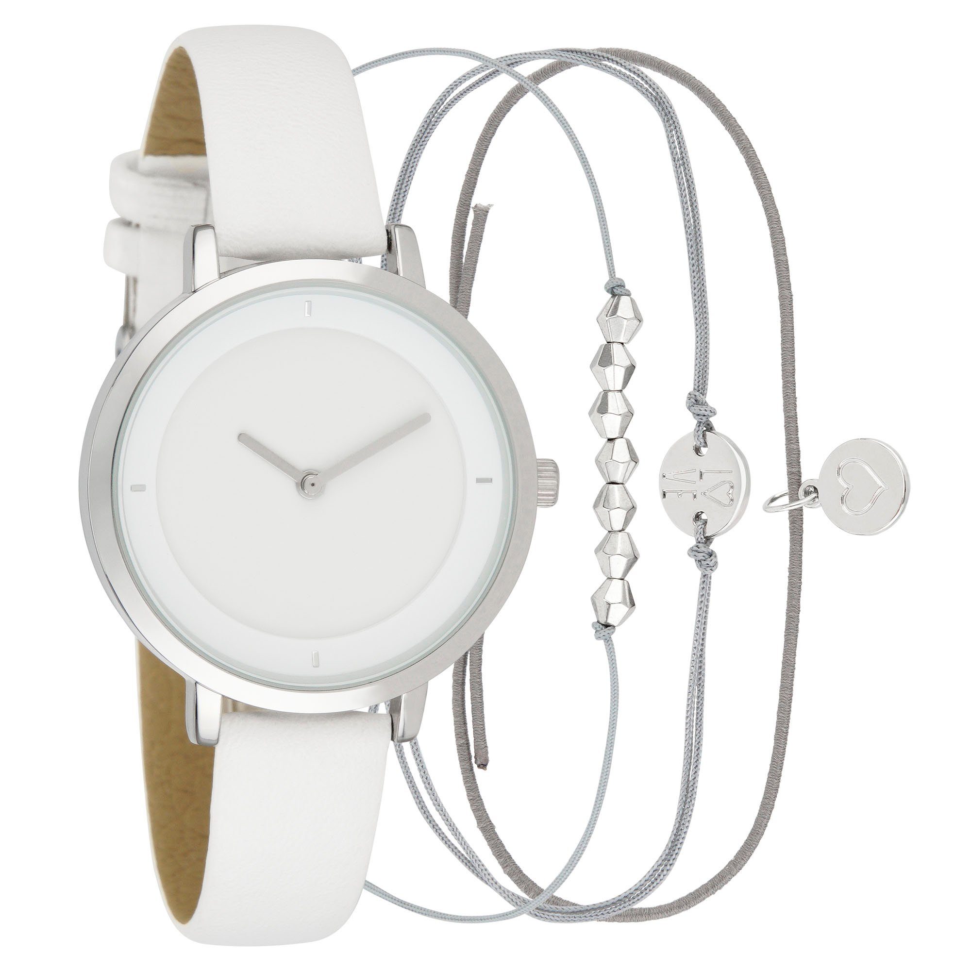 Quarzuhr Damen Armbanduhr & Schmuckarmband, mit Schmuck-Set Analog Metall Q günstig online kaufen