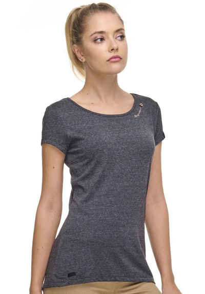 Ragwear T-Shirt »MINT« mit Logoschriftzug und Zierknopf-Applikation