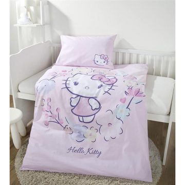 Babybettwäsche Hello Kitty BIO, Herding, 100 x 135 cm Bettbezug, aus Baumwolle, für Mädchen, rosa