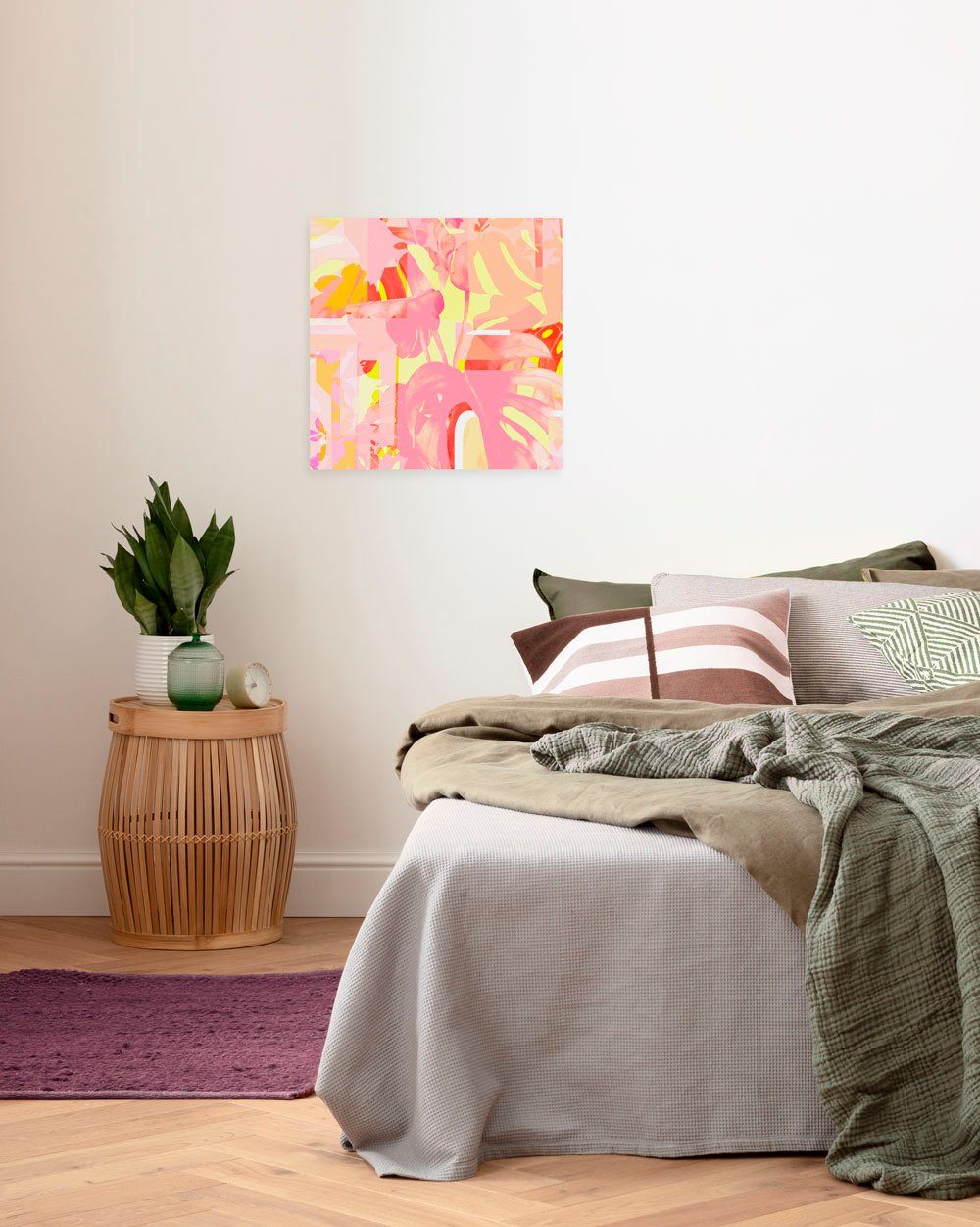 Komar Leinwandbild Summer Party - Größe 40 x 40 cm, Natur (1 St), Keilrahmenbild mi Echtholzrahmen