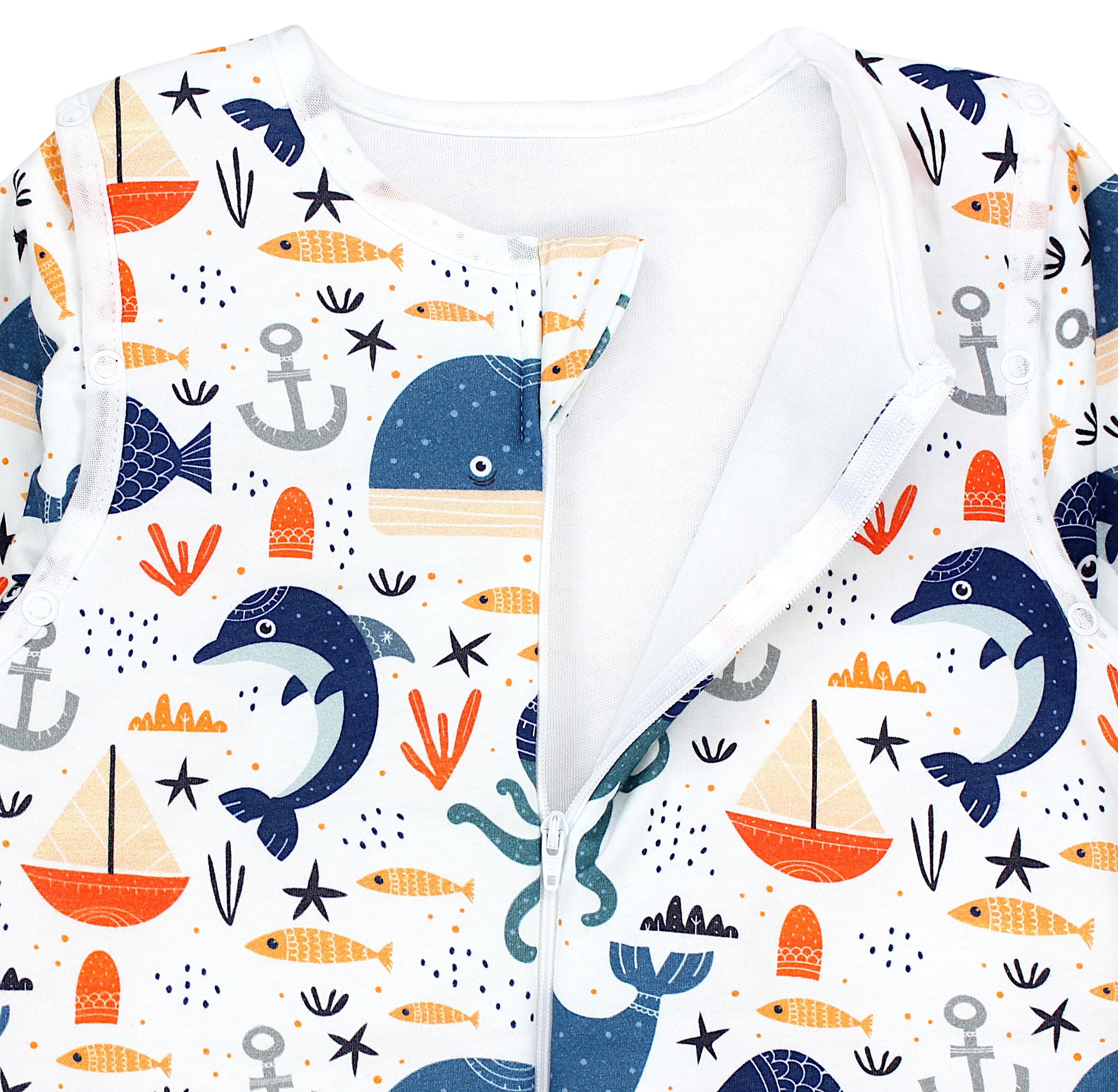 TupTam Babyschlafsack 2.5 TOG Schlafsack BIO-Baumwolle mit Beinen und Ärmeln Herbst Winter – Bild 5 von 5