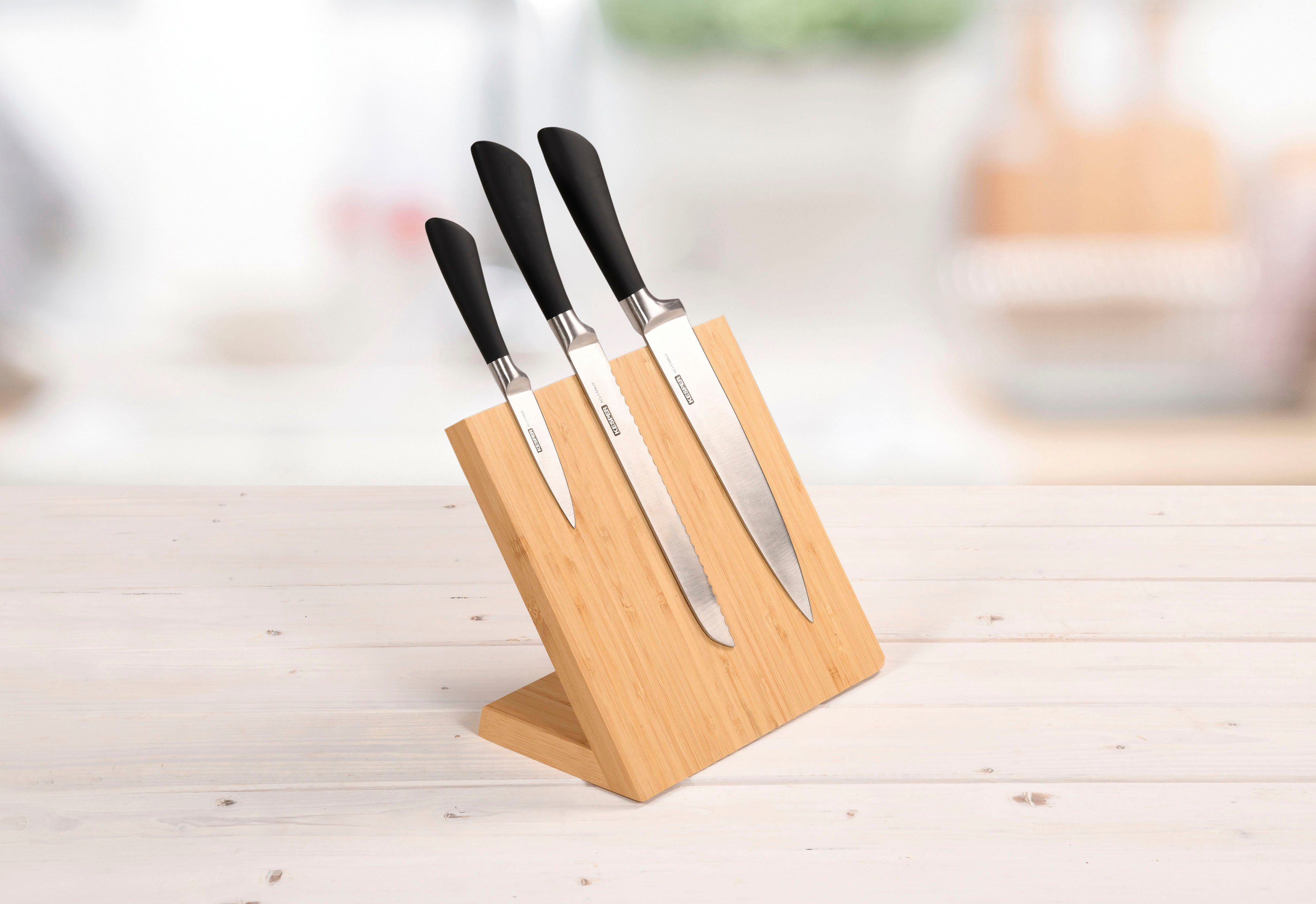 KESPER for mit Messerblock magnetisch, kitchen home (1tlg), Halterung Messer, Messer ohne Lieferung & für