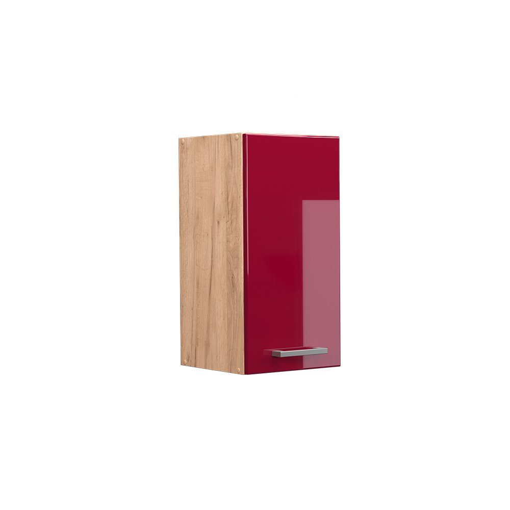 Vicco Hängeschrank R-Line, Bordeaux Hochglanz/Goldkraft Eiche, günstig online kaufen
