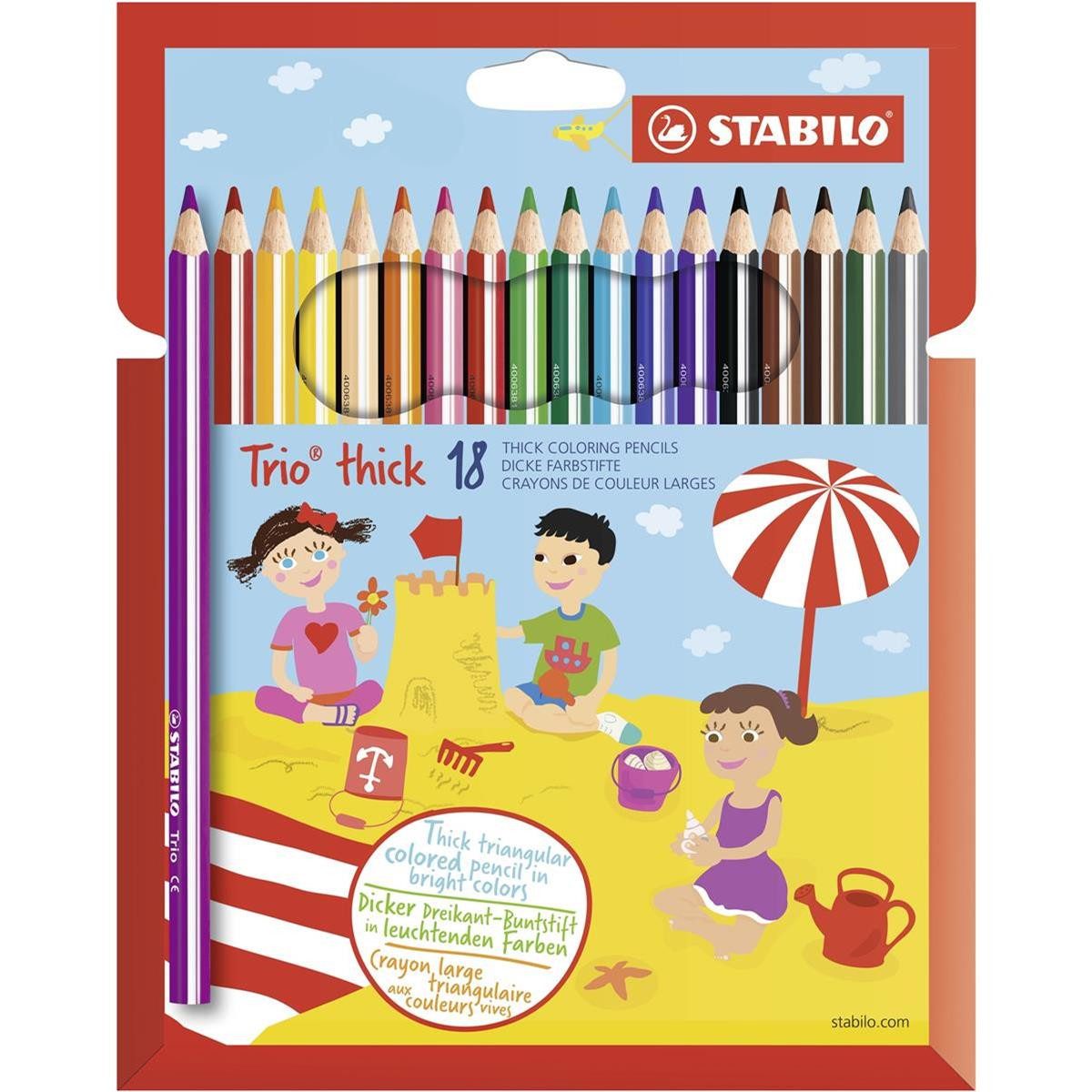 Buntstift STABILO Trio dick Dreikant-Buntstift - 18er Set