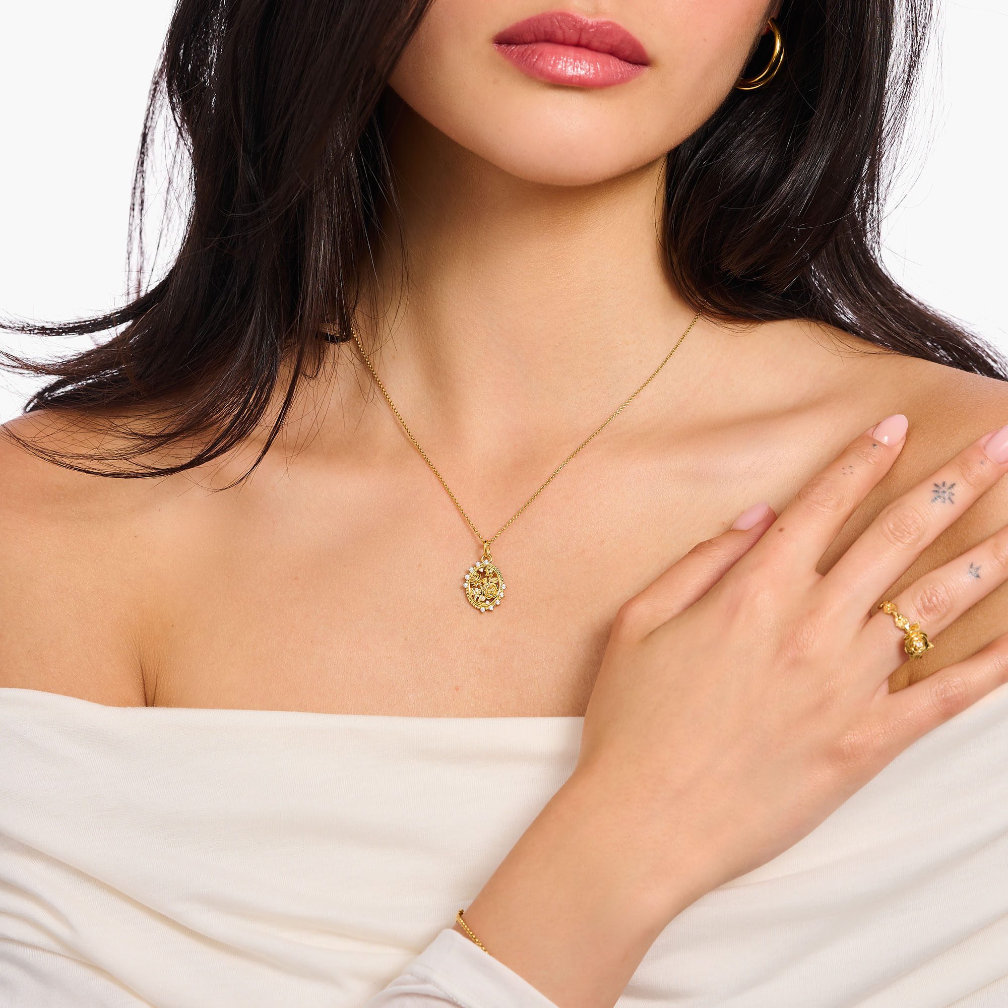 THOMAS SABO Kette mit Anhänger Kette mit Anhänger Roses Romance, mit Zirkon günstig online kaufen