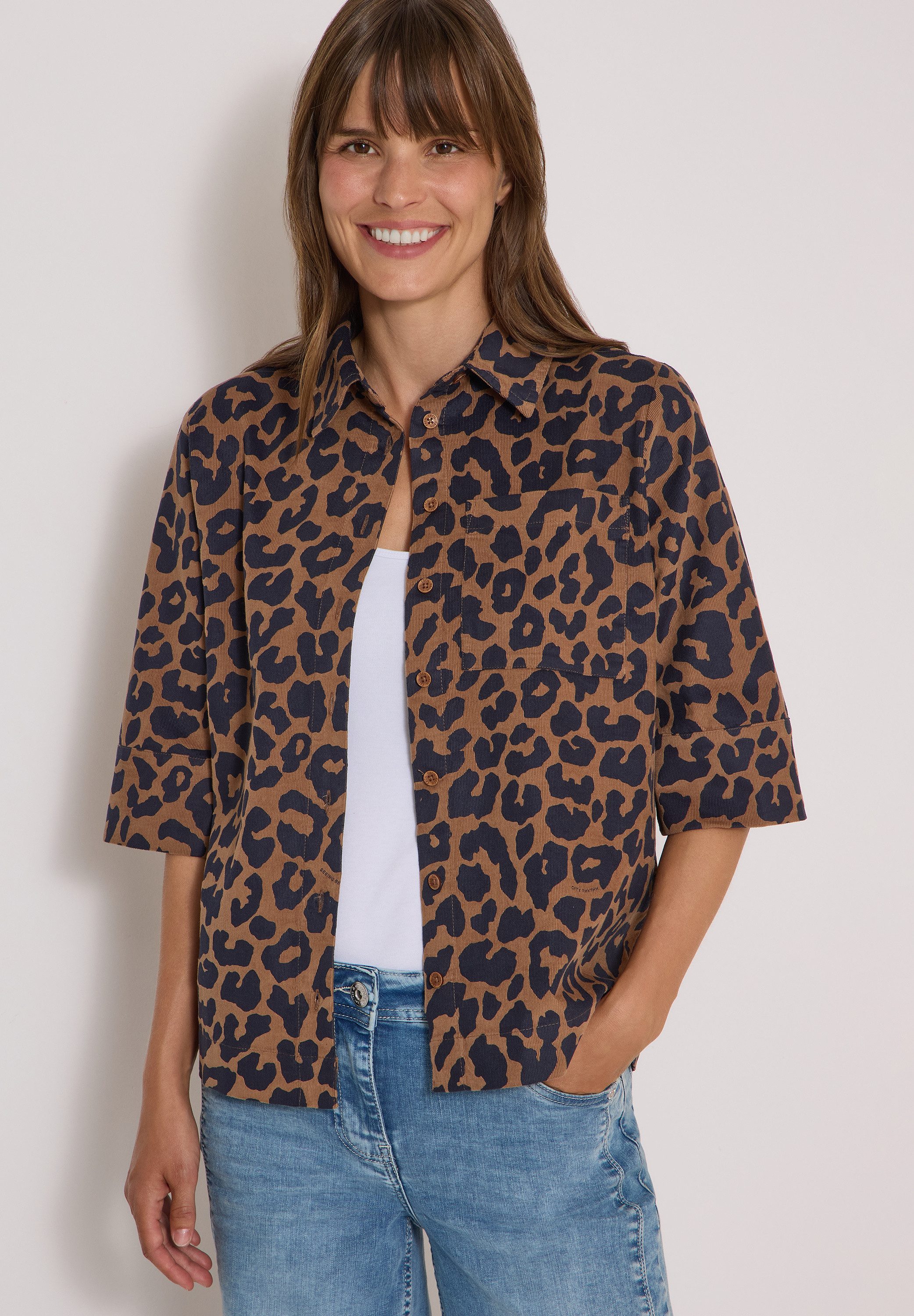 CECIL Hemdbluse mit Leomuster