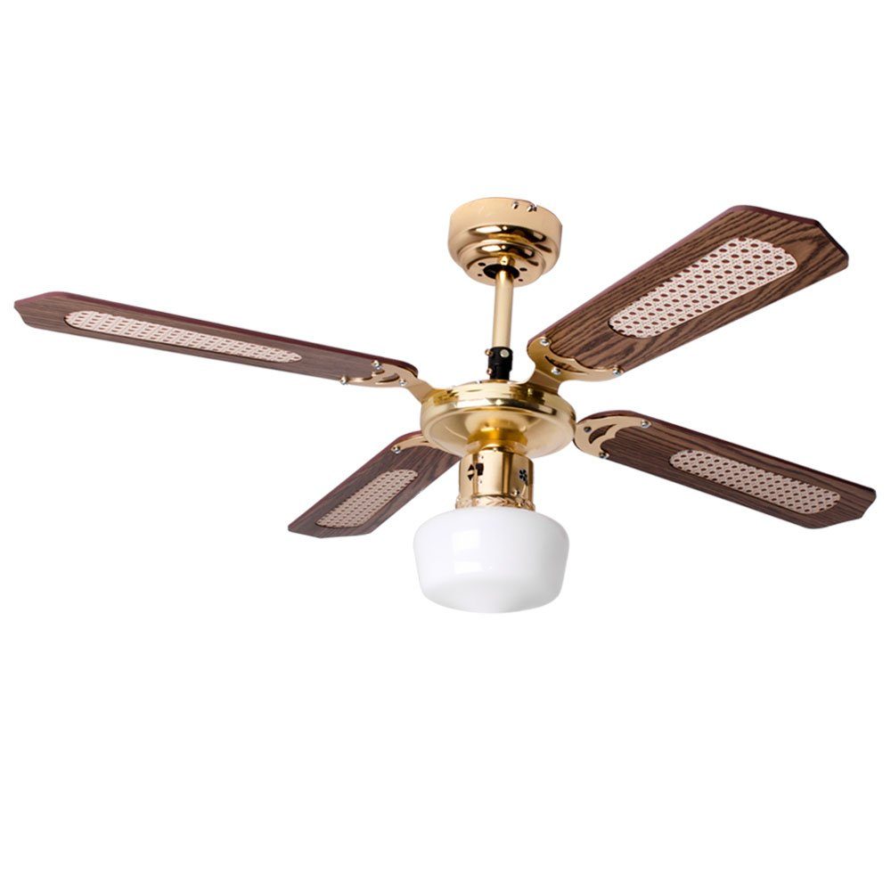 V-TAC Deckenventilator, Deckenventilator Deckenlampe Vor Rücklauf Smart LED dimmbar D 105 cm