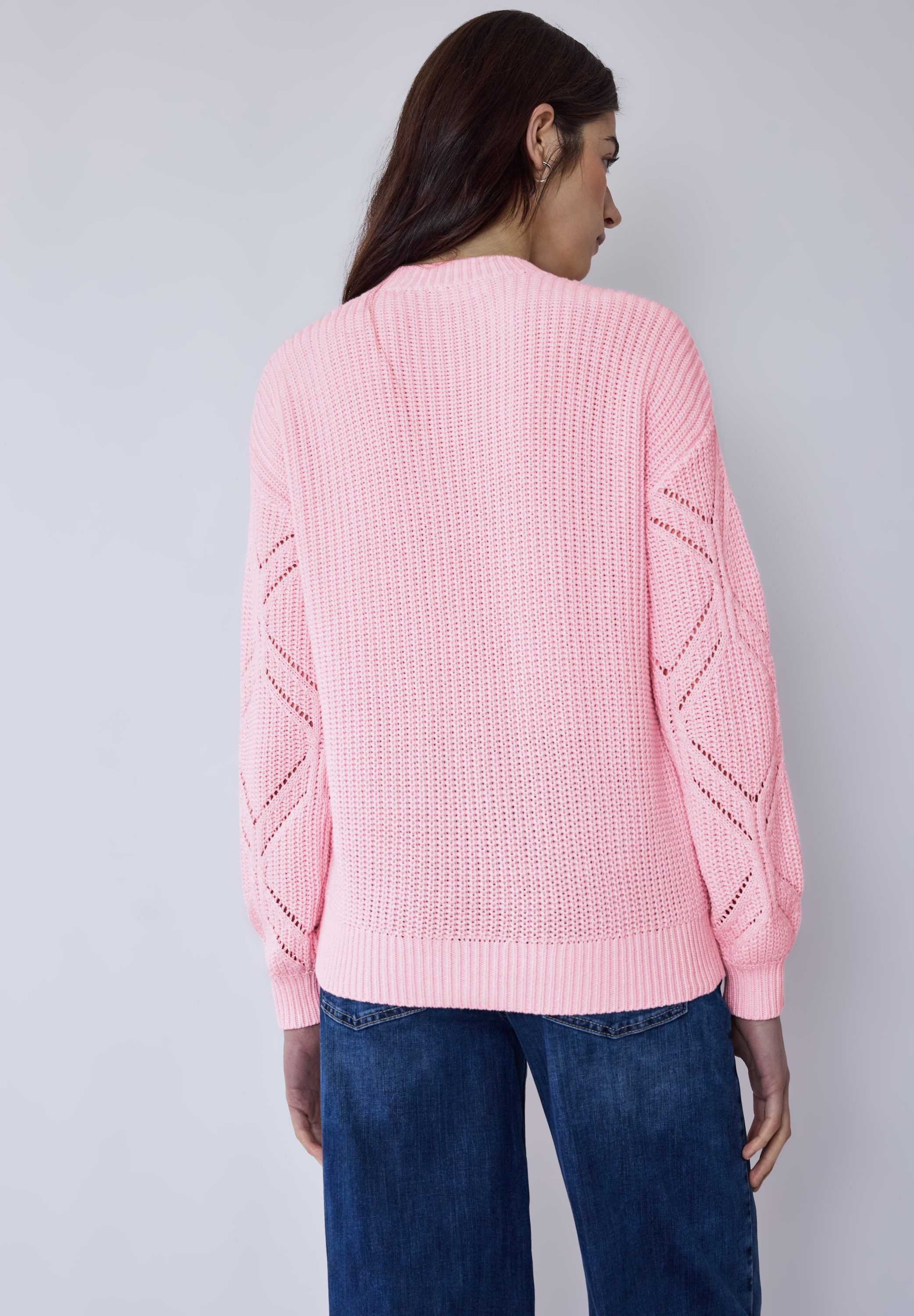 STREET ONE STUDIO Longpullover mit Strick-Detail