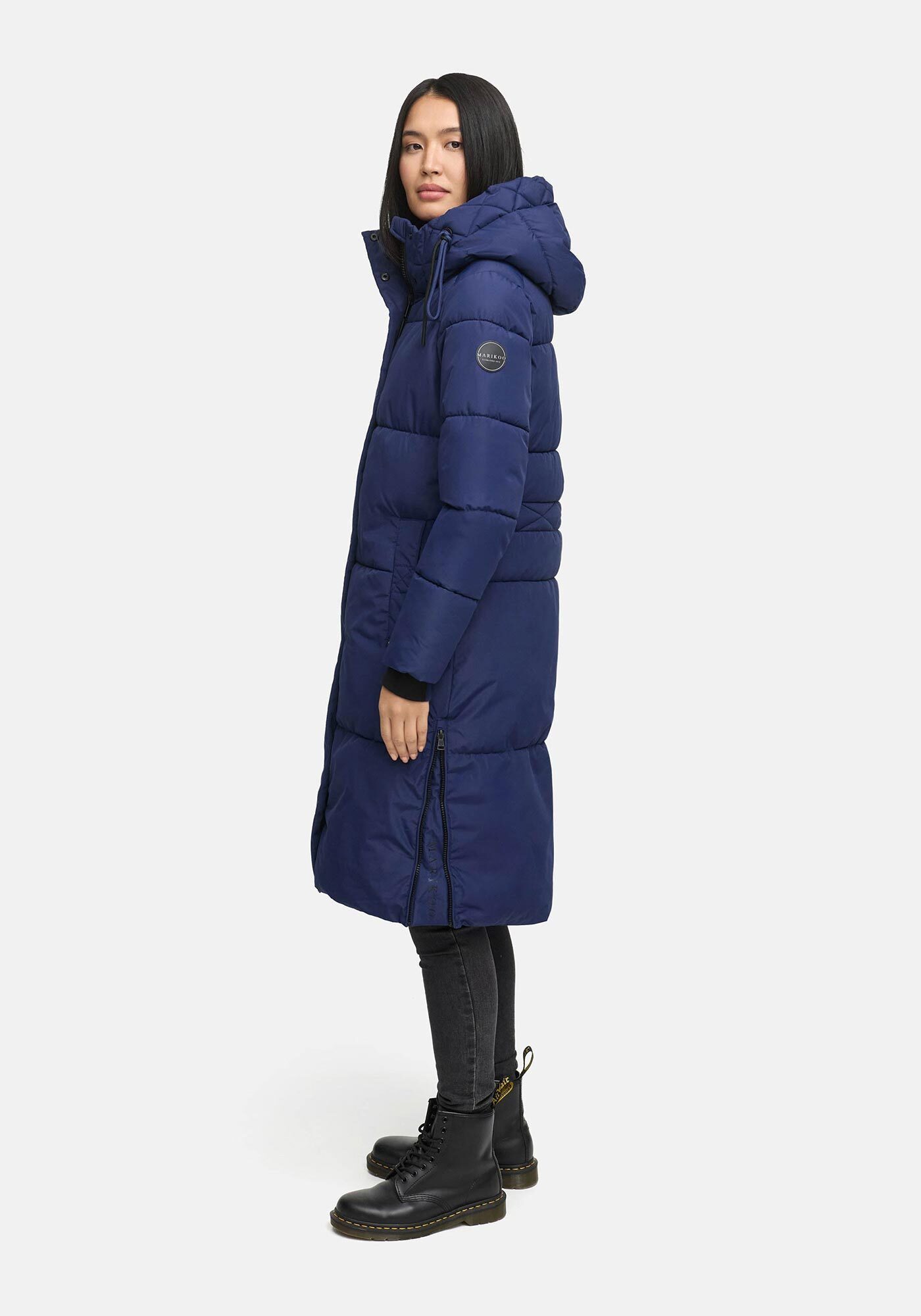 Marikoo Winterjacke Michikoo Extra langer Schnitt mit seitlichen Gehschlitzen – Bild 3 von 5
