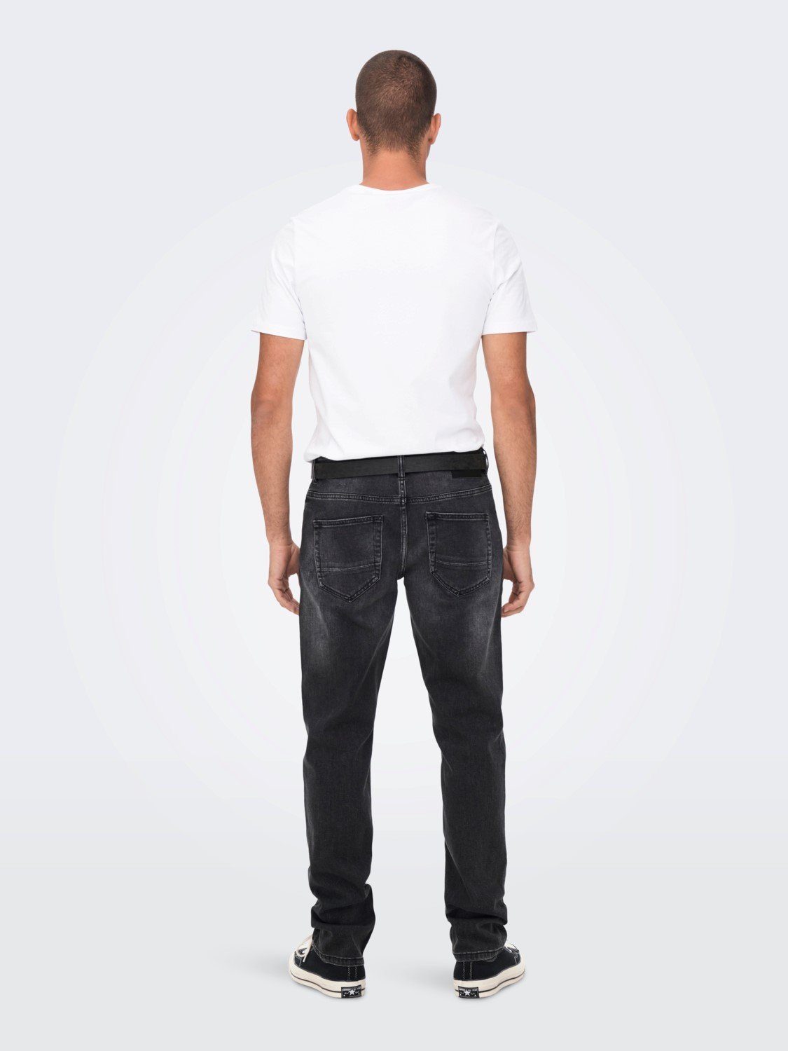 ONLY & Stretch Fit Grau Pants SONS Regular-fit-Jeans Denim ONSWEFT (1-tlg) in Regular Straight 3992 Jeans