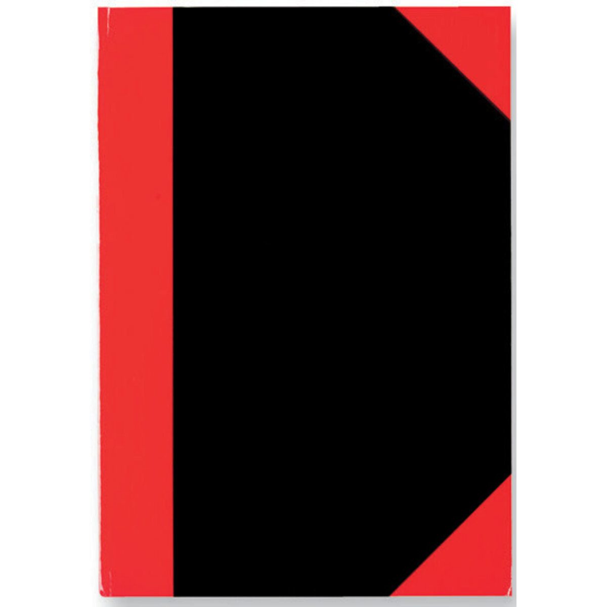 Stylex Schreibwaren Notizbuch Kladde - A5 kariert Hardcover schwarz/rot 96 Blatt.
