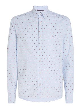 Tommy Hilfiger Langarmhemd FIL COUPE SF SHIRT mit durchgehender Knopfleiste