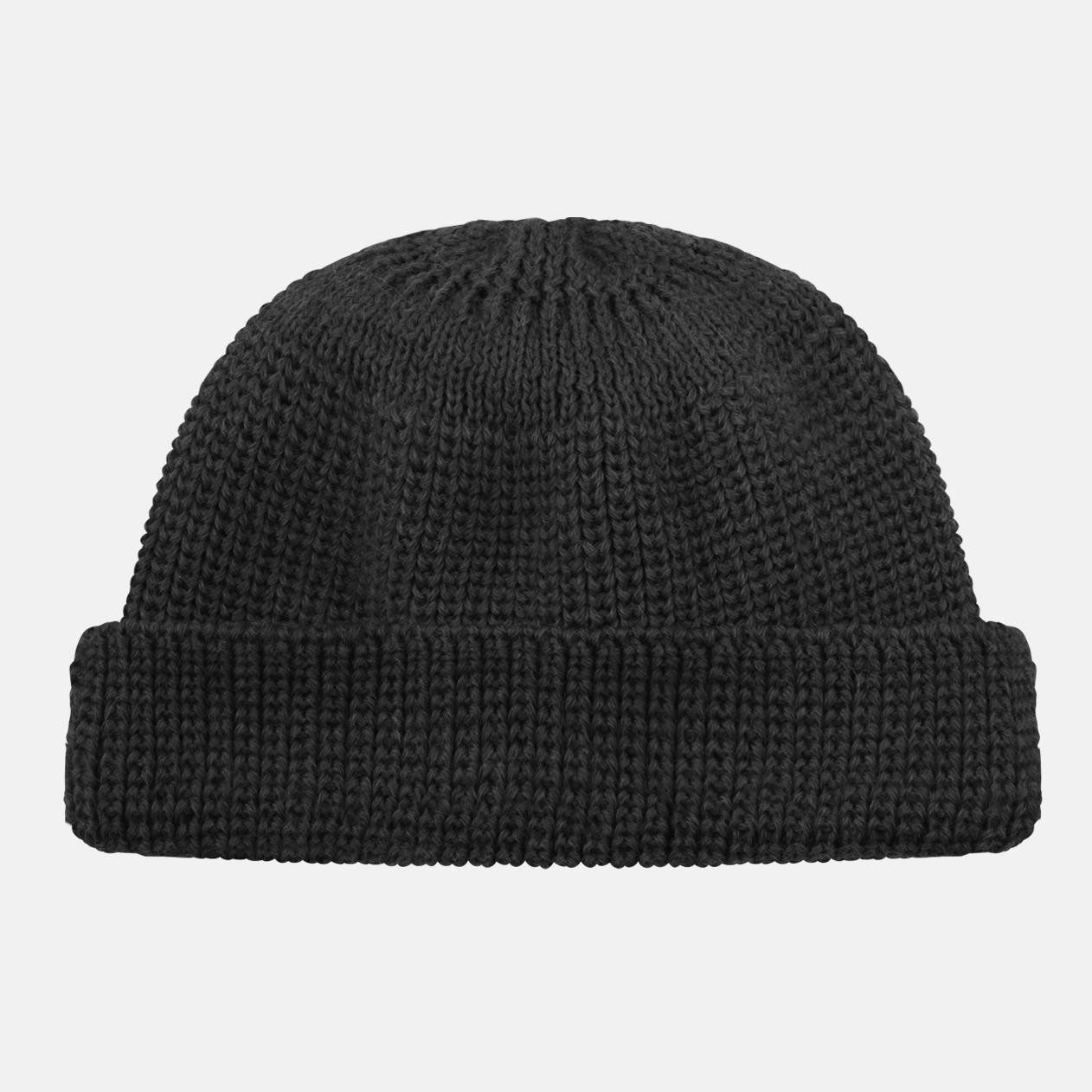 HANSEHELD Strickmütze Seebär Dockermütze Seemannsmütze kurz flach GOTS - Made in Germany