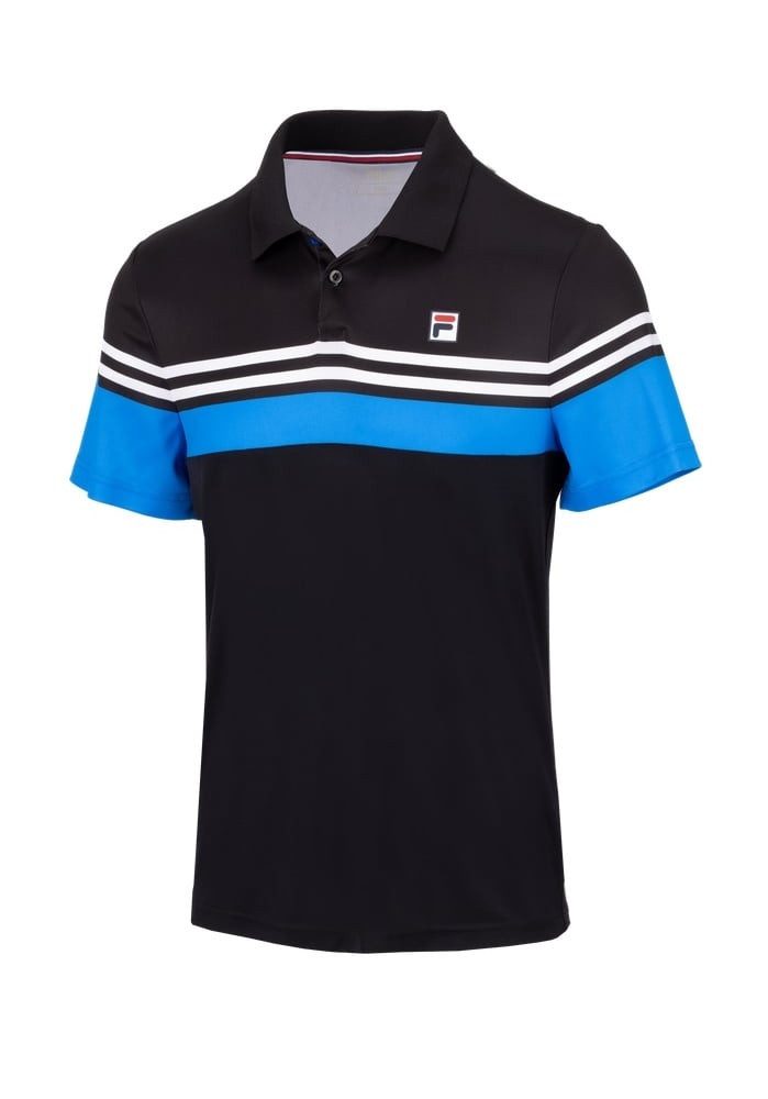 Fila Poloshirt Paul schwarz/blau Herren