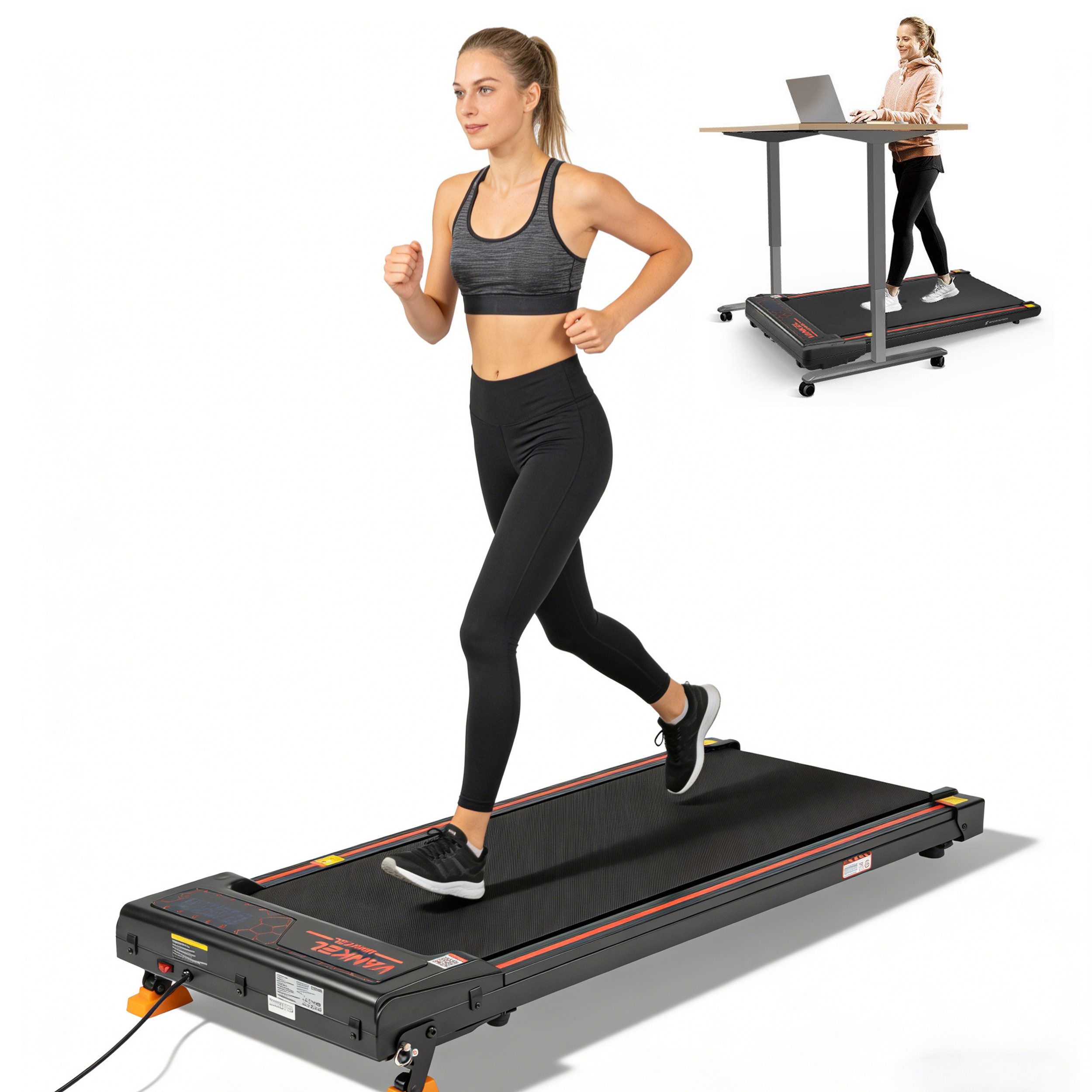 Laufband Laufband für Zuhause, Walking Pad, mit Steigung 6%, 1–6 km/h