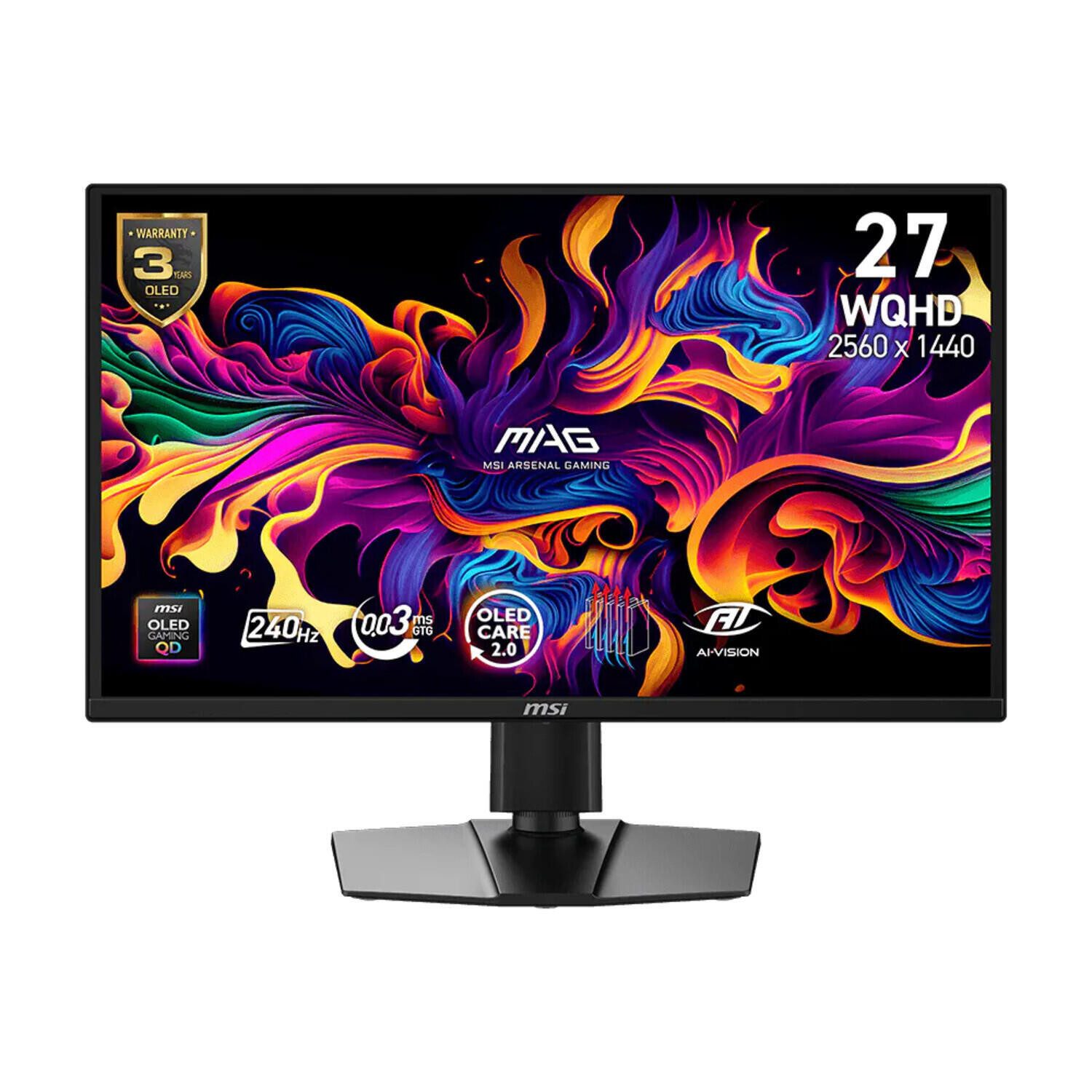 MSI MAG 272QPDE QD-OLED X24 Gaming-LED-Monitor (2560 x 1440, 0,03 ms Reaktionszeit, 240 Hz, OLED)