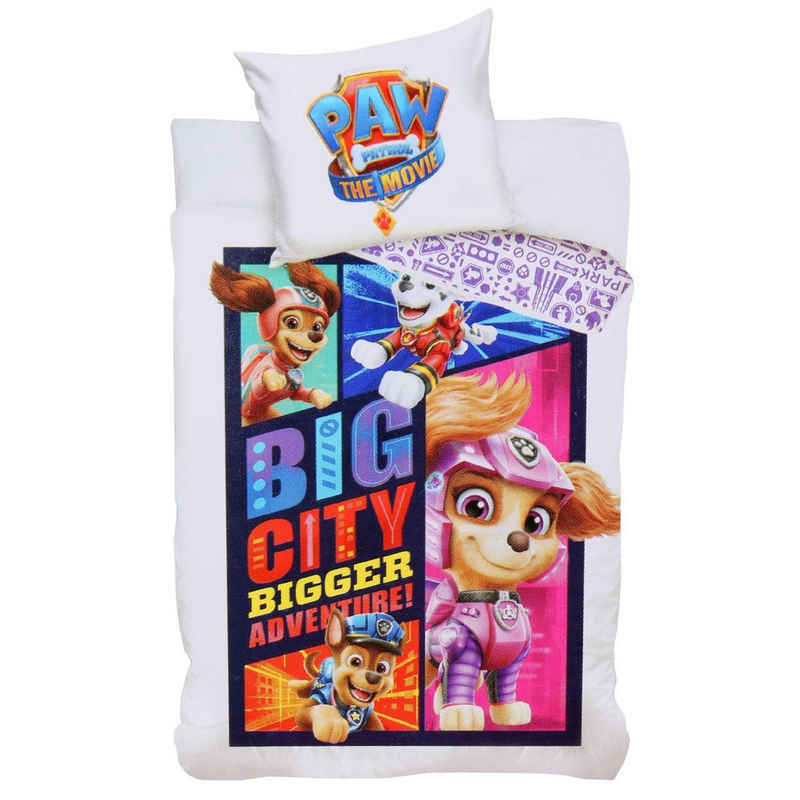 Jugendbettwäsche SKYE PAW PATROL Bettwäsche-Set, Baumwolle 140x200 cm, Sarcia.eu, Baumwolle, 2 teilig