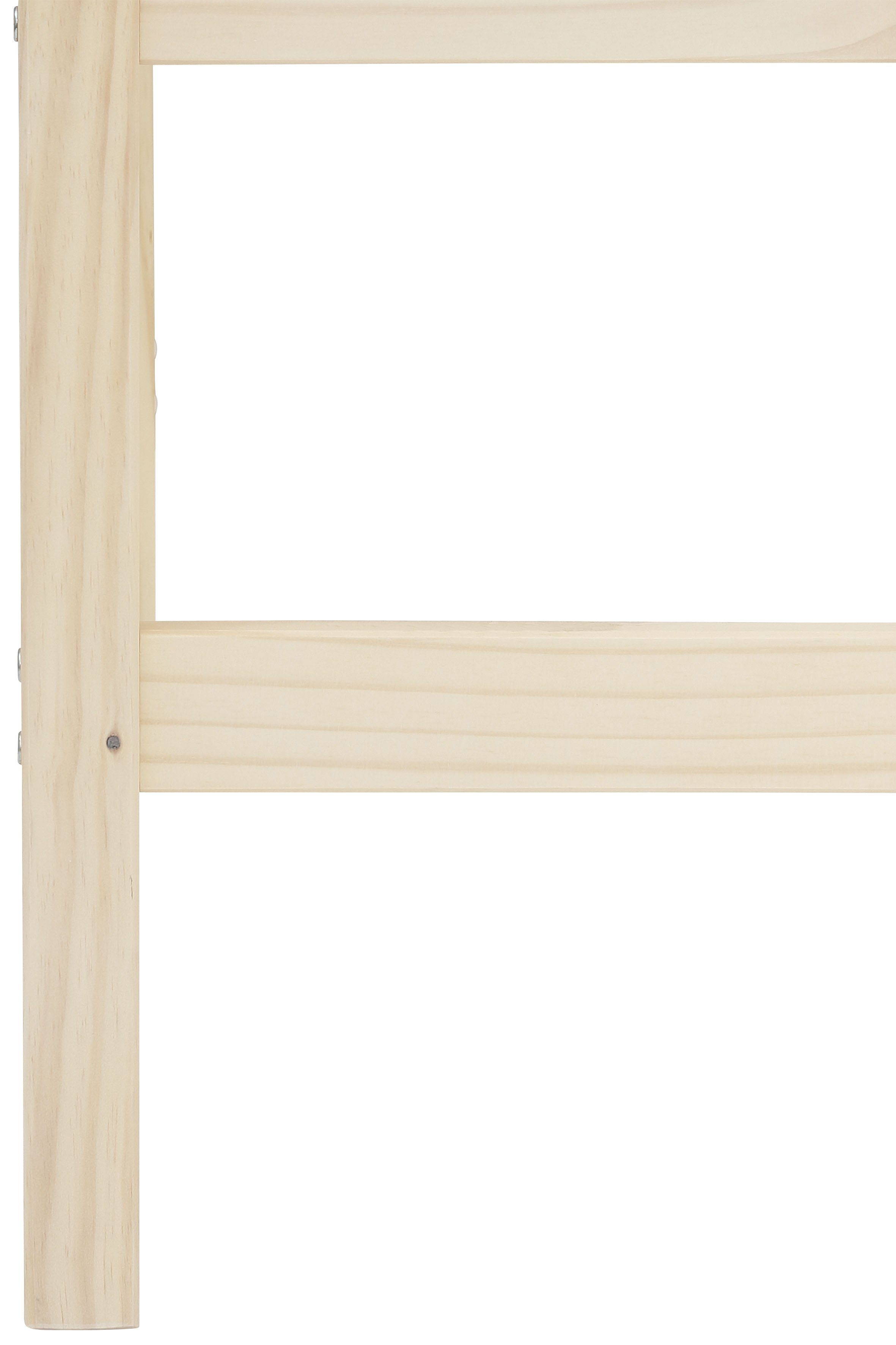 OTTO home Hochbett Janne Kiefernholz, Einzelbett, inklusive Holzleiter, Liegefläche 90x200 cm