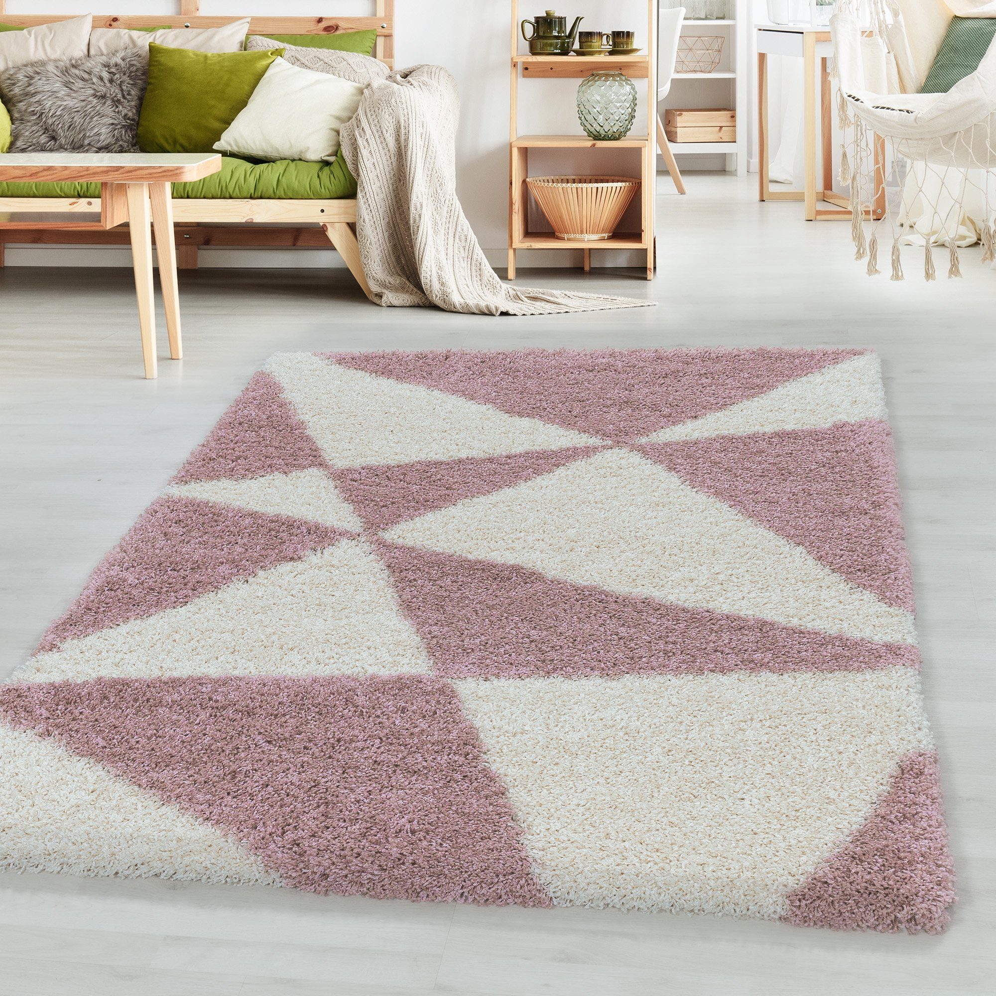 SIMPEX24 Teppich Geometrisch Design, Rechteckig, Höhe: günstig online kaufen