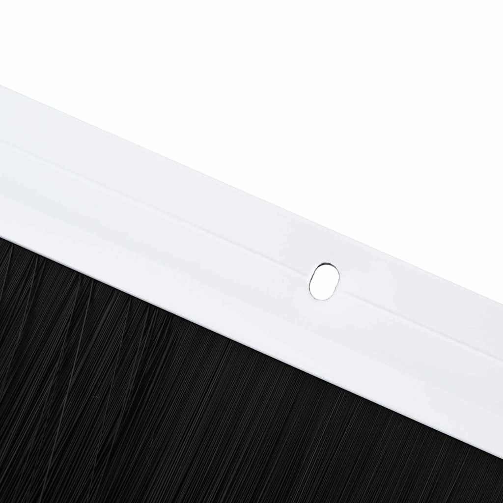 vidaXL Drückergarnitur Aufsteck Türbürstendichtungen 12 pcs Weiß 100 cm, 12-tlg.