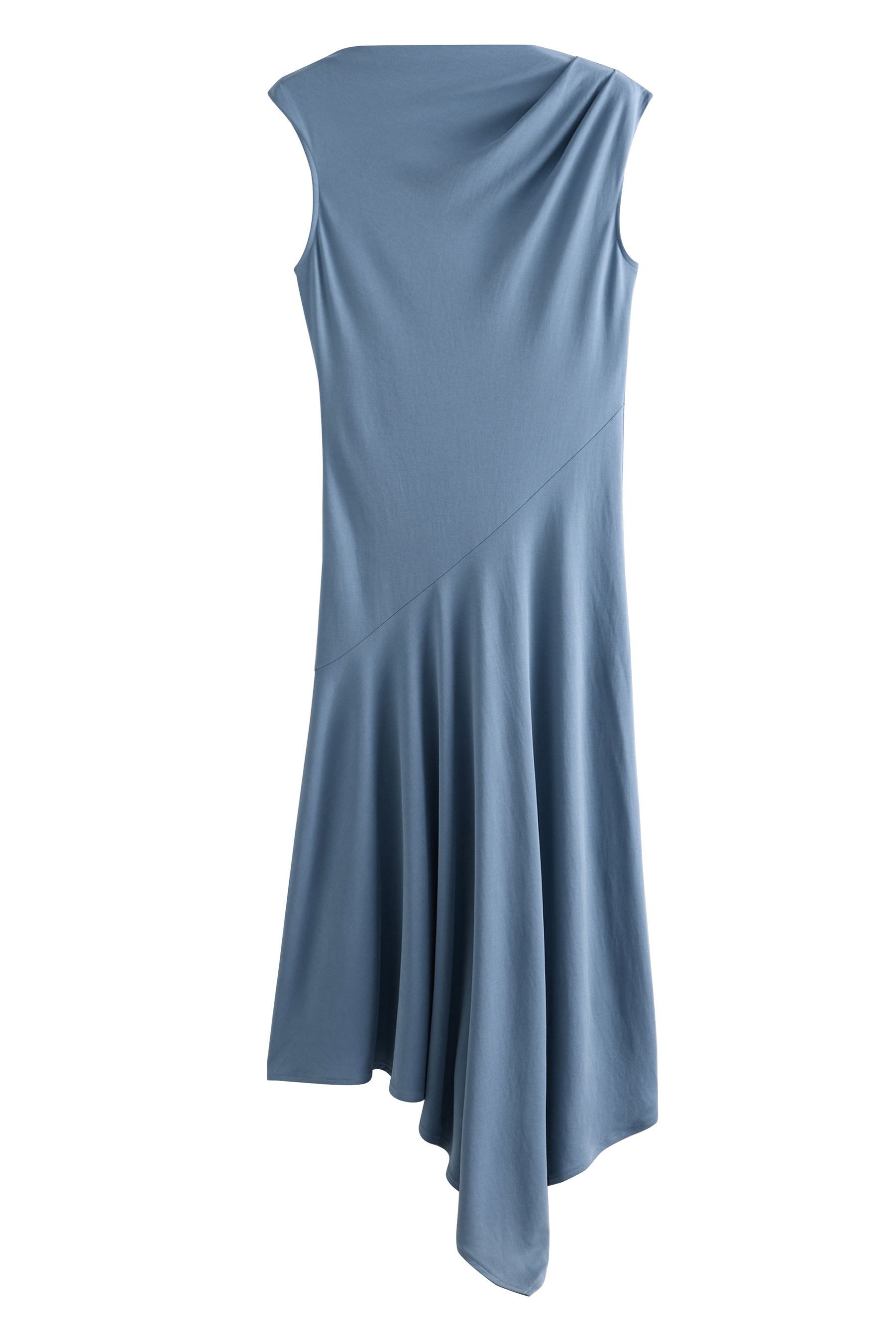 Next Midikleid Kurzärmliges Midikleid mit asymmetrischem günstig online kaufen