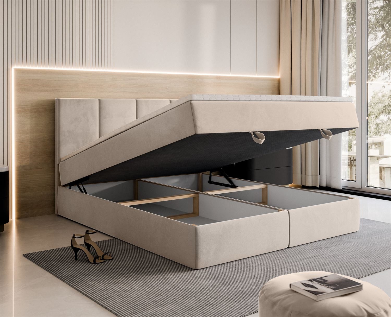 Lookway Boxspringbett ELZA – Komfortables und modernes Polsterbett für jede günstig online kaufen