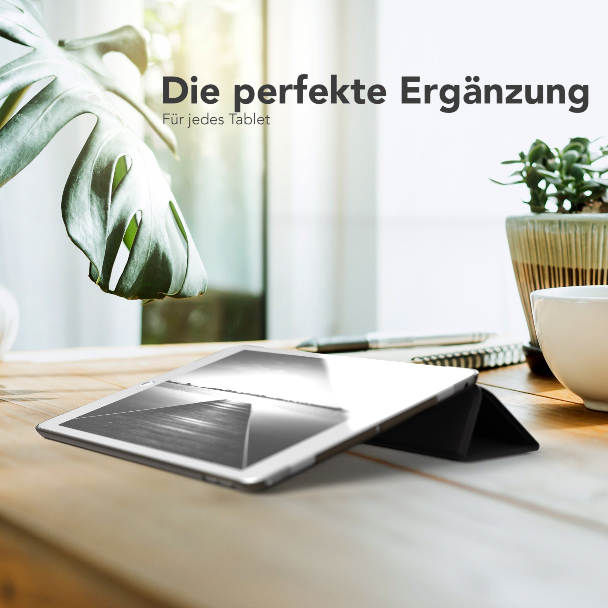 EAZY CASE Tablet-Hülle Smart Case für iPad 10,2" 7. / 8. / 9. Generation 10,2 Zoll, Hülle mit Standfunktion Tablet Klapphülle Anti-Kratz Tasche Schwarz – Bild 2 von 5