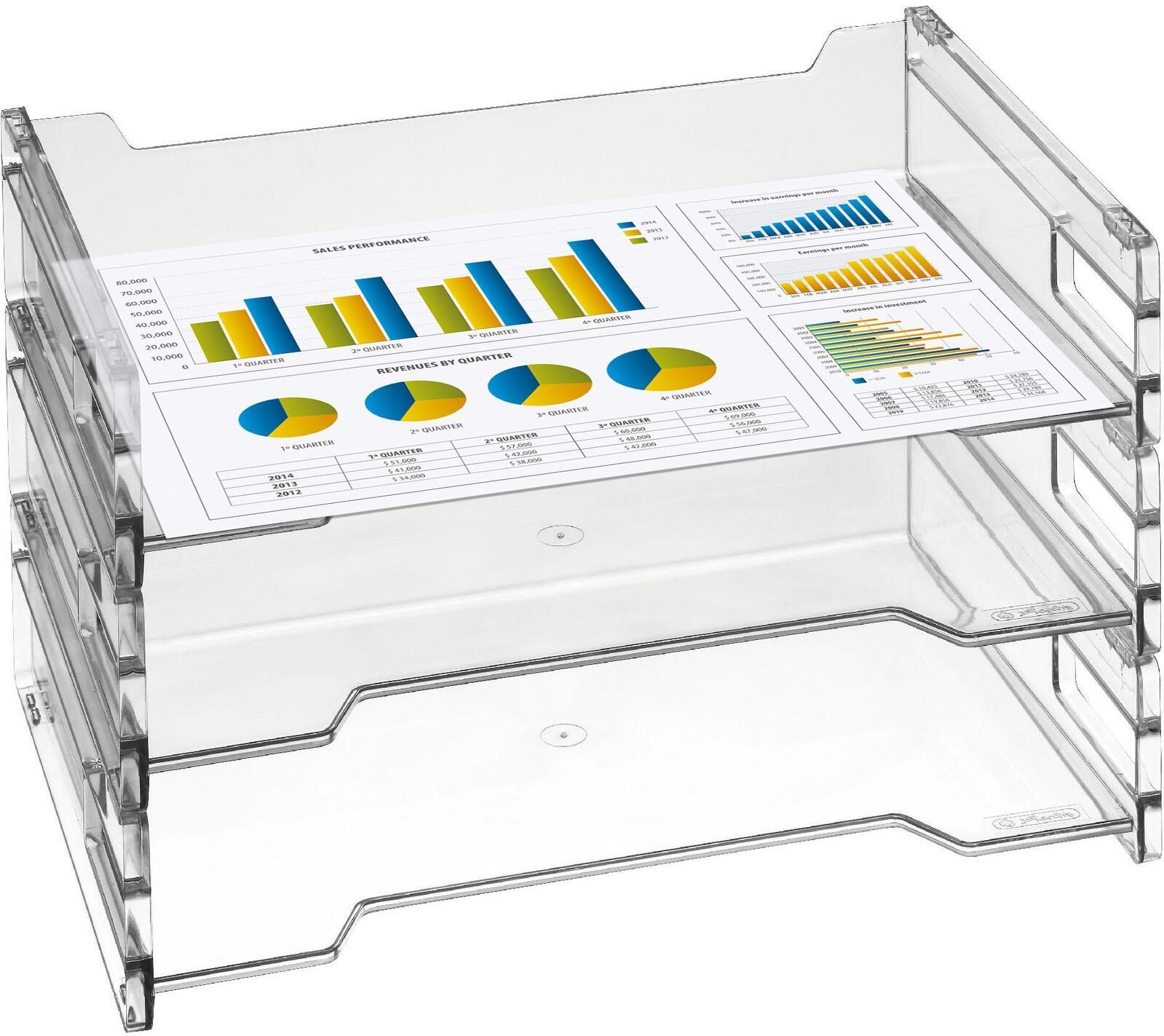 Herlitz Briefablage 3 herlitz Briefablagen transparent