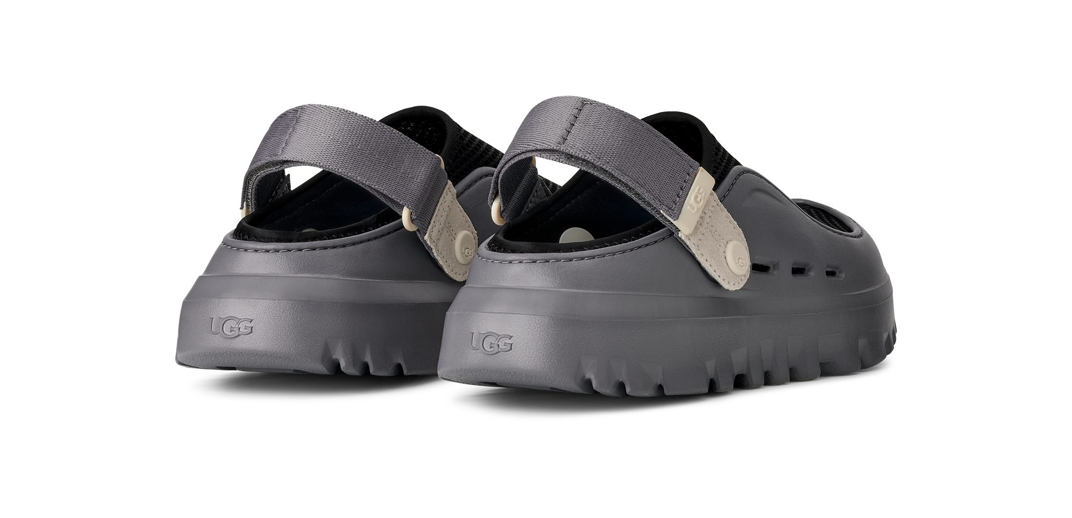 UGG PEAKMOD BREATHE Clog Flats, Schlupfschuh, Mule mit praktischem Klettverschluss