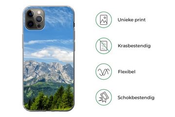 MuchoWow Handyhülle Alpen - Berge - Gras, Handyhülle Apple iPhone 12 Pro Max, Smartphone-Bumper, Print, Handy