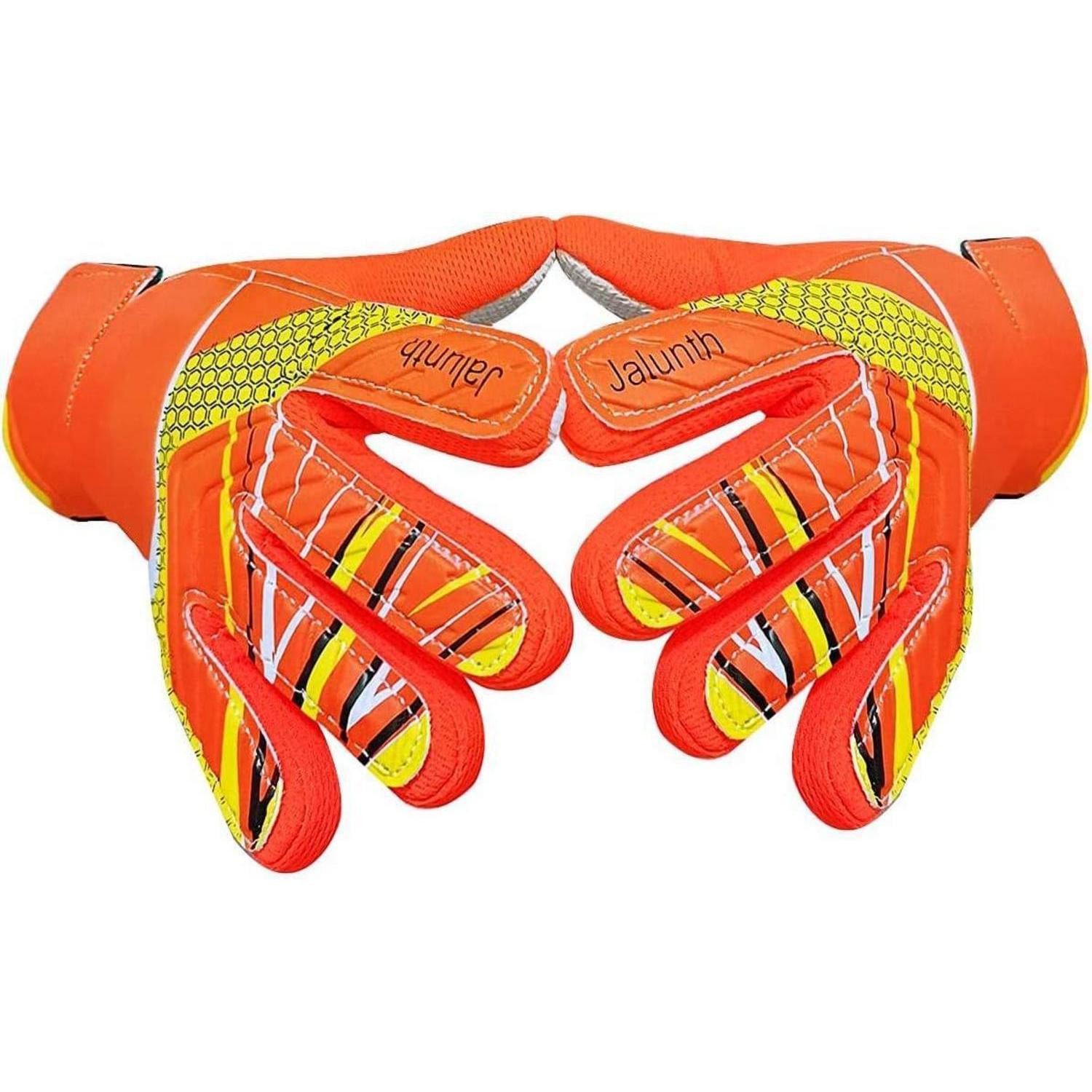 LuxusKollektion Torwarthandschuhe Torwarthandschuhe Kinder Jungen Mädchen Latex Handfläche Orange-Gelb 5