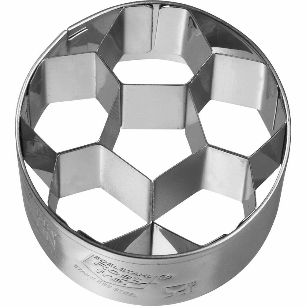 Edelstahl klein Fußball Ausstechform Birkmann 4.5 cm,